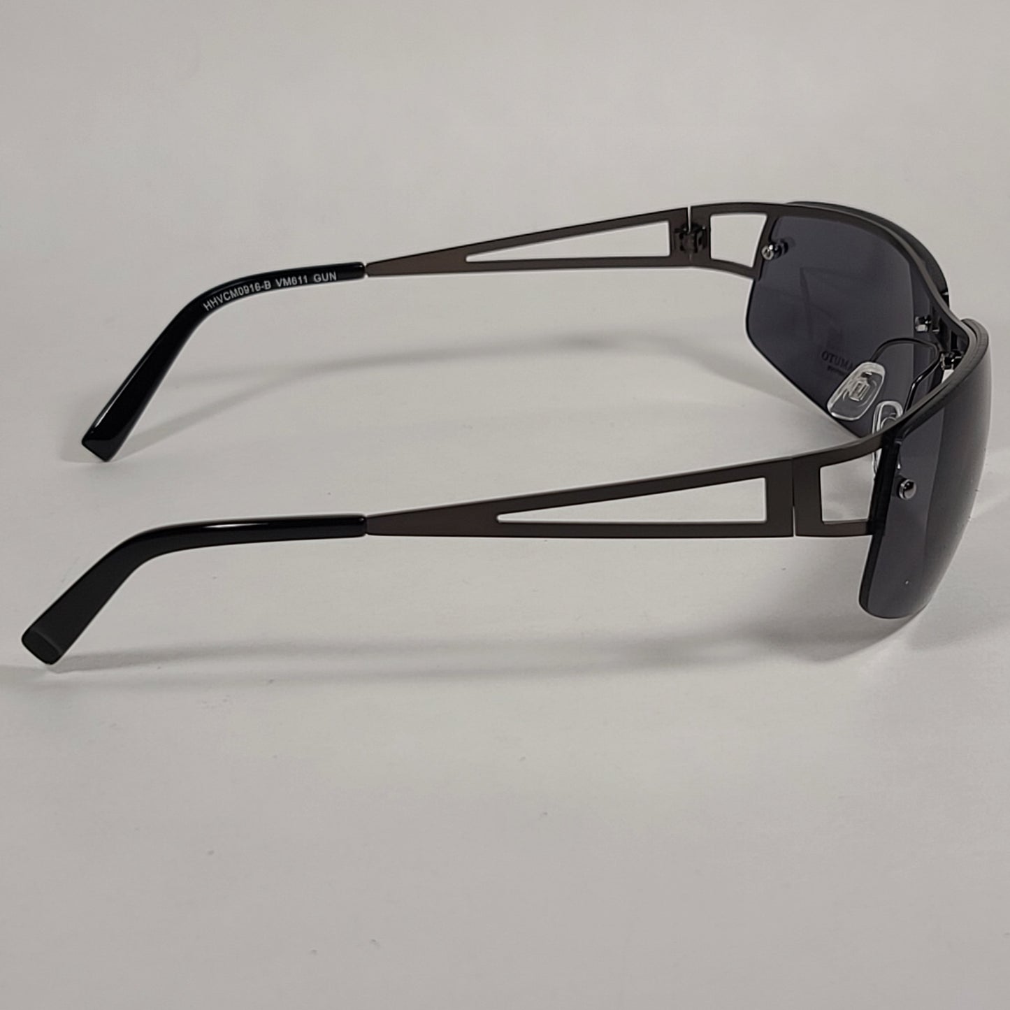 Vince Camuto Rimless Wrap Sunglasses Gunmetal Gray Lens VM611 GUN - Sunglasses