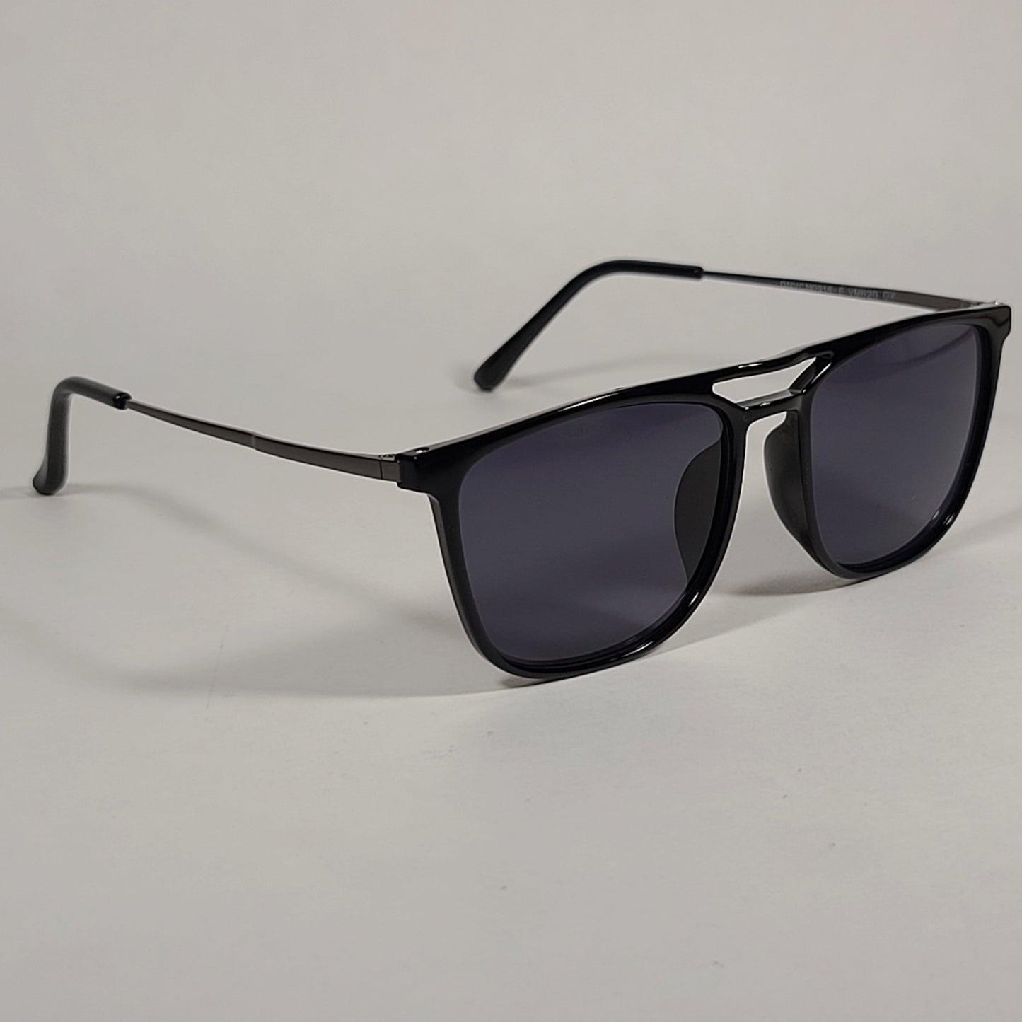 Vince Camuto Rectangle Sunglasses Black And Gunmetal Frame Gray Tinted Lens VM620 OX - Sunglasses