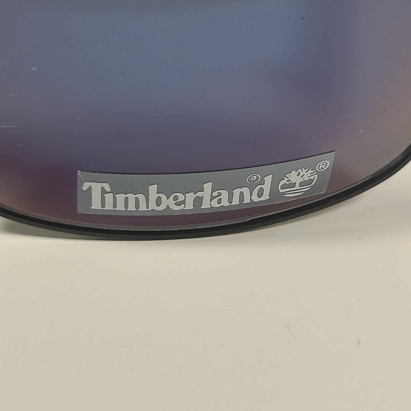 Timberland Rectangular Sunglasses Black Metal Frame Blue Violet Flash Lens TB7208 01X - Sunglasses