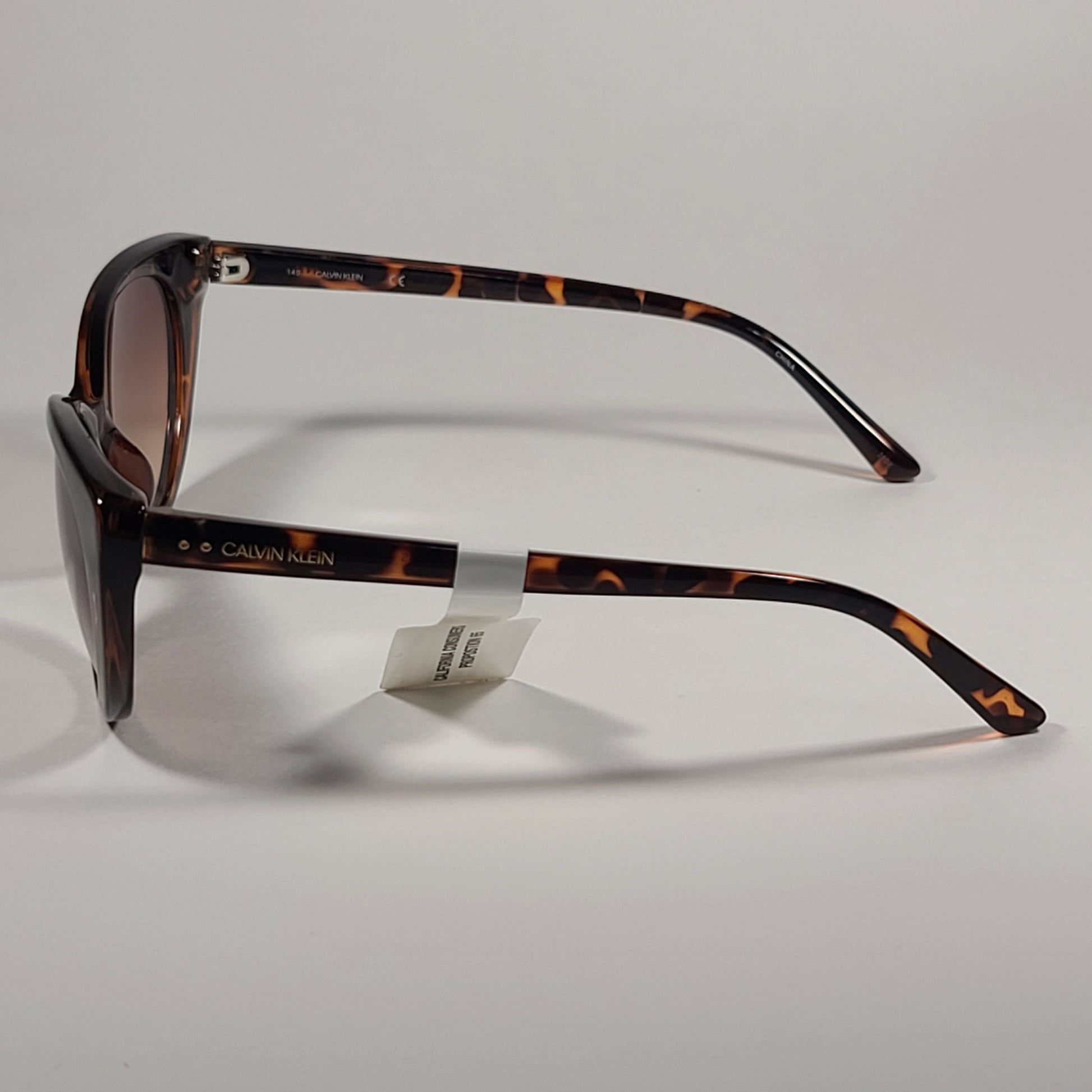 Calvin Klein Cat Eye Sunglasses CK20515S 235 Brown Tortoise Frame Brown Gradient Lens - Sunglasses