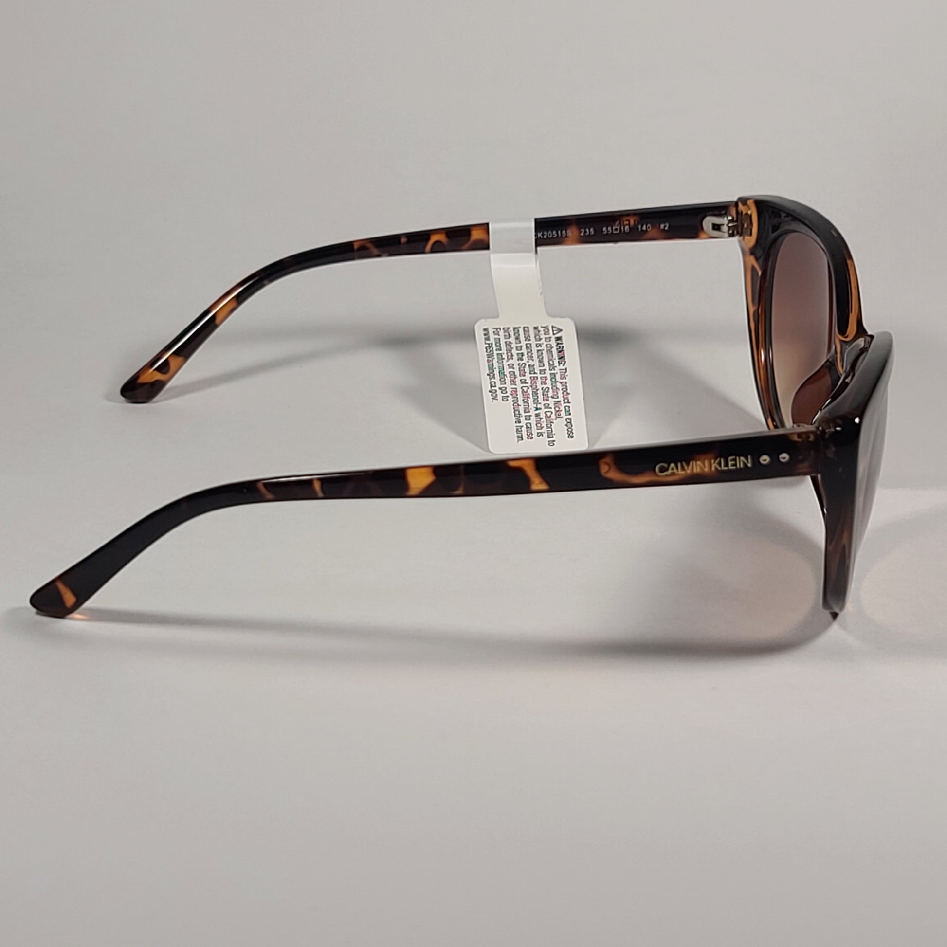 Calvin Klein Cat Eye Sunglasses CK20515S 235 Brown Tortoise Frame Brown Gradient Lens - Sunglasses