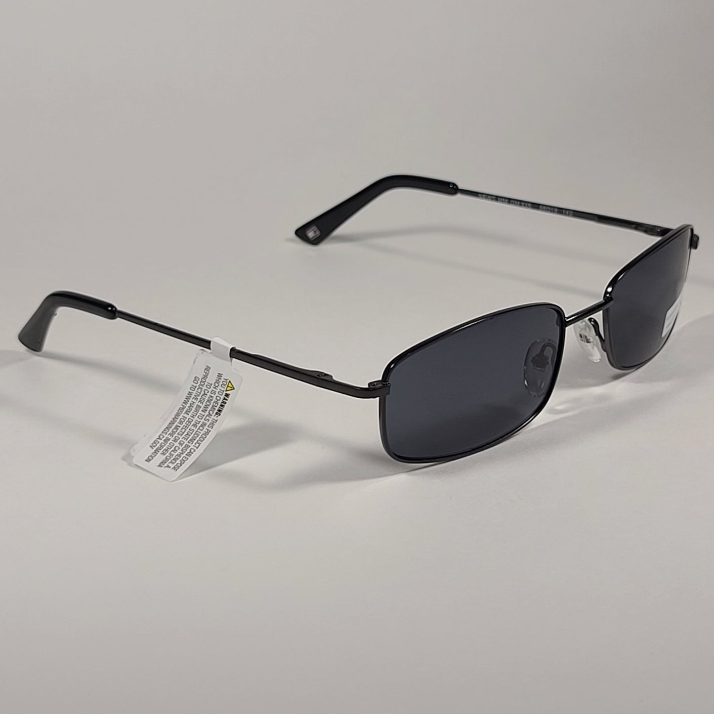 Tommy Hilfiger Newt Small Rectangular Sunglasses Gunmetal Frame Gray Lens NEWT MM OM535 - Sunglasses