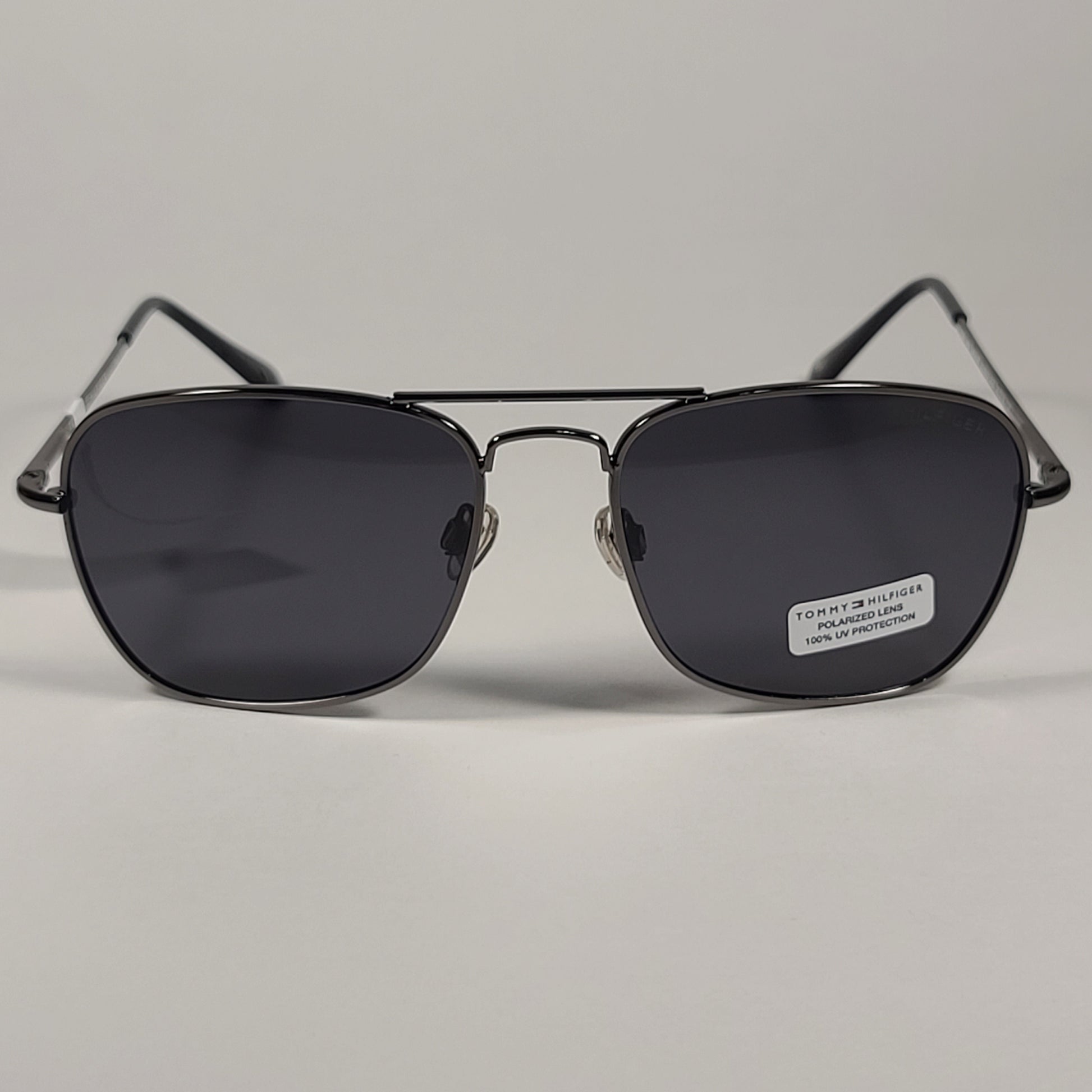 Tommy Hilfiger Loki Navigator Polarized Sunglasses Gunmetal Frame Gray Lens LOKI MM OM568P - Sunglasses