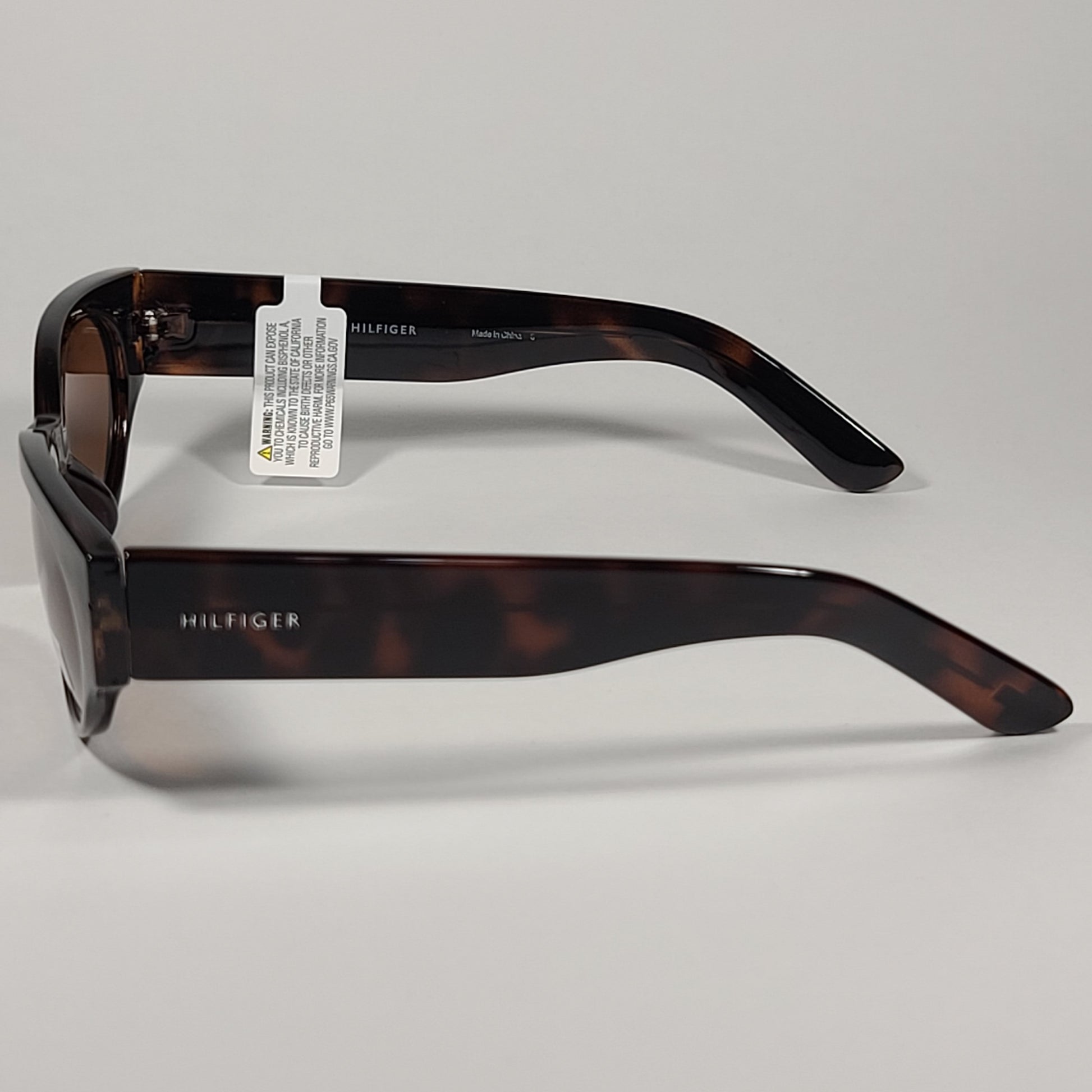 Tommy Hilfiger Polarized Cat Eye Geometric Sunglasses Brown Tortoise Frame Brown Lens AURORA WP OL493P - Sunglasses