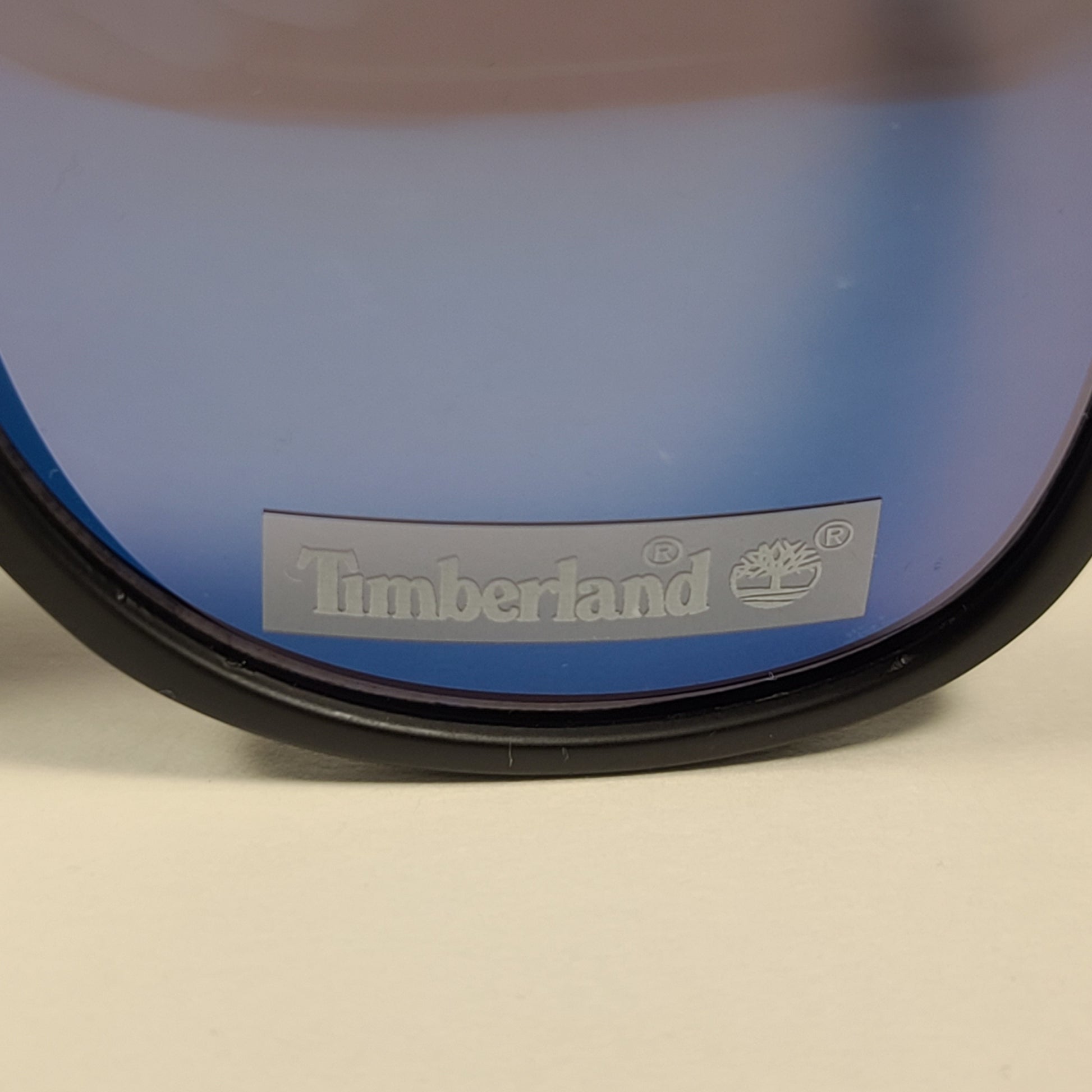 Timberland Square Sunglasses Matte Black Frame Blue Mirror Flash Lens TB7154 02X - Sunglasses