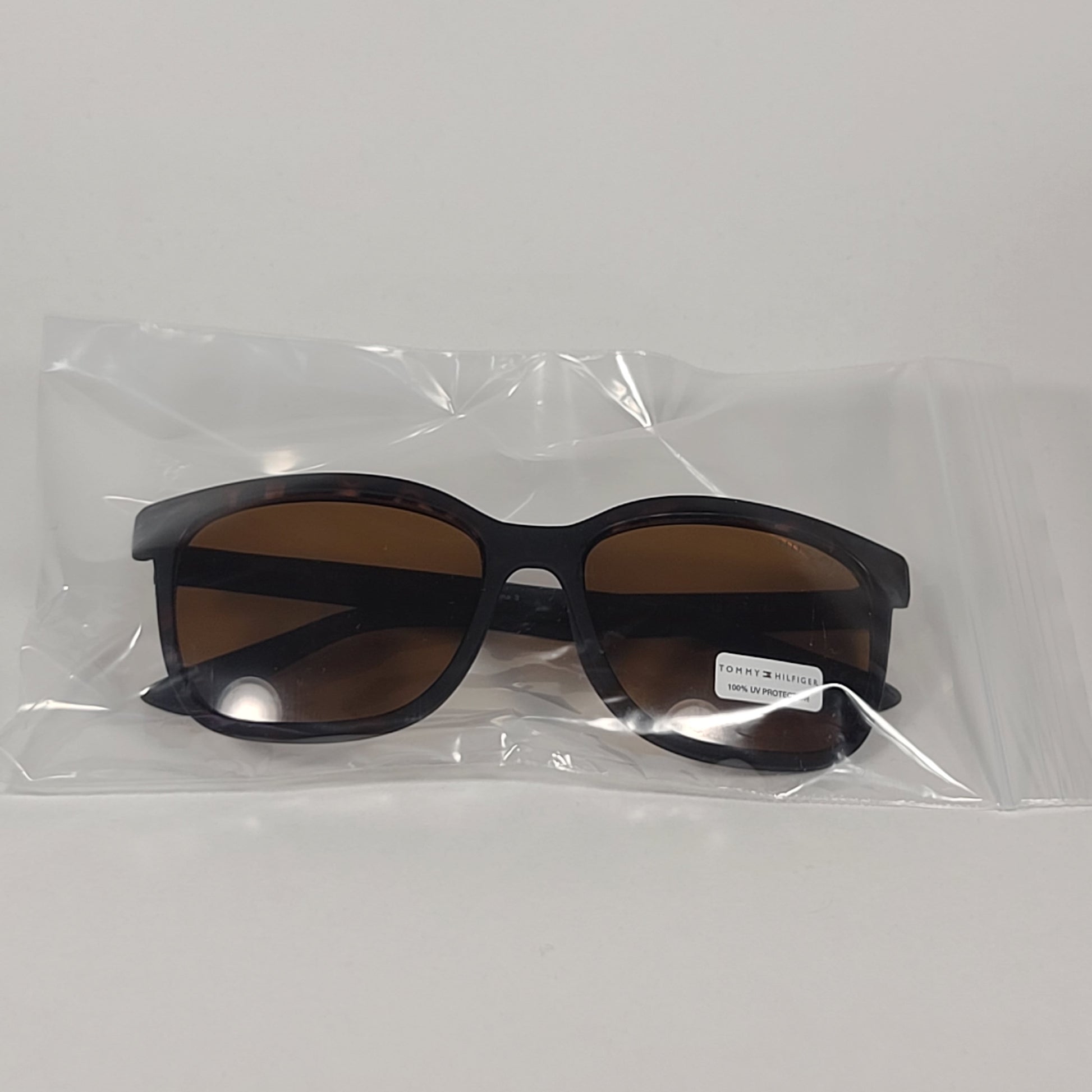 Tommy Hilfiger Captain Square Sunglasses Brown Matte Tortoise Frame Brown Lens CAPTAIN MP OU570 - Sunglasses