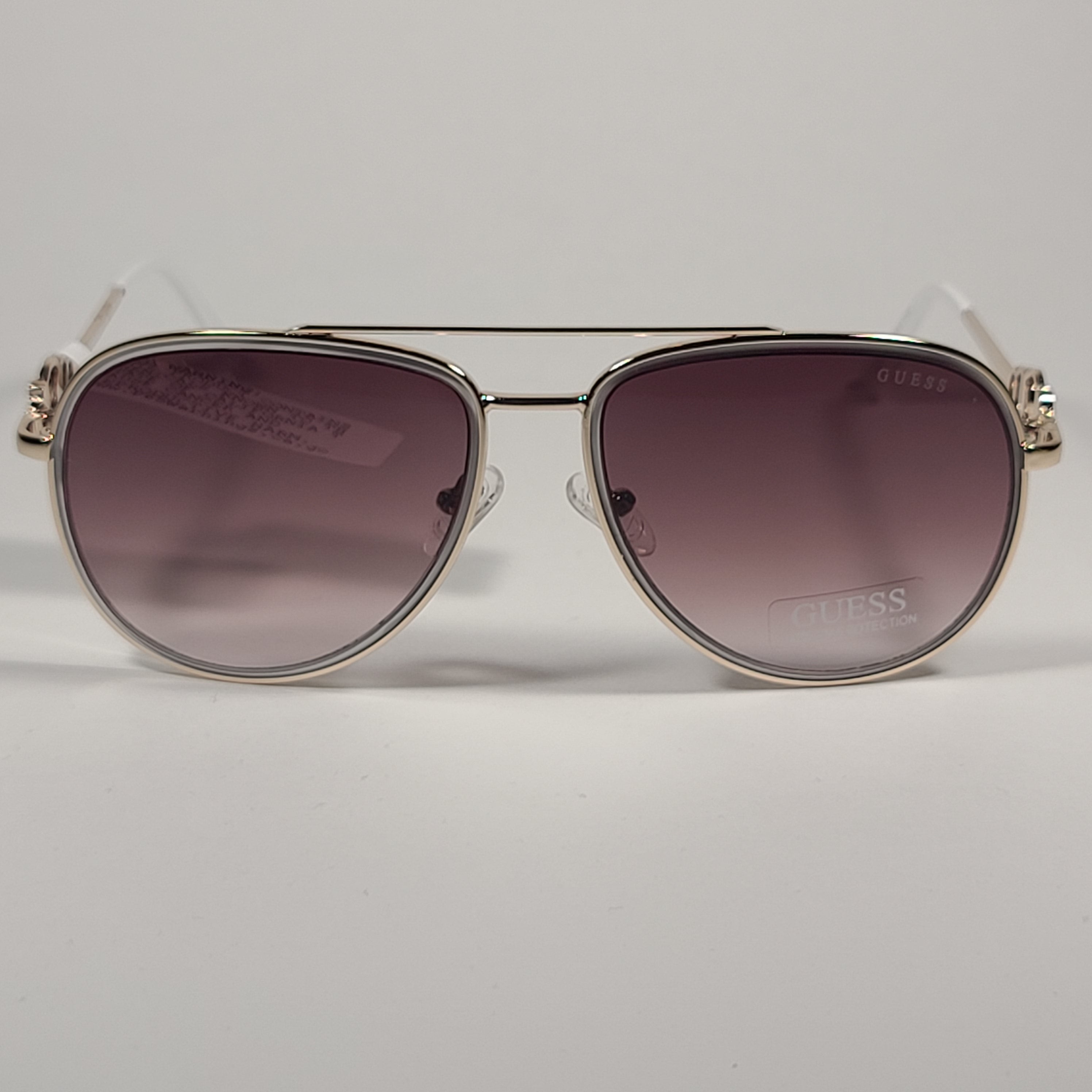 Guess white outlet aviator sunglasses