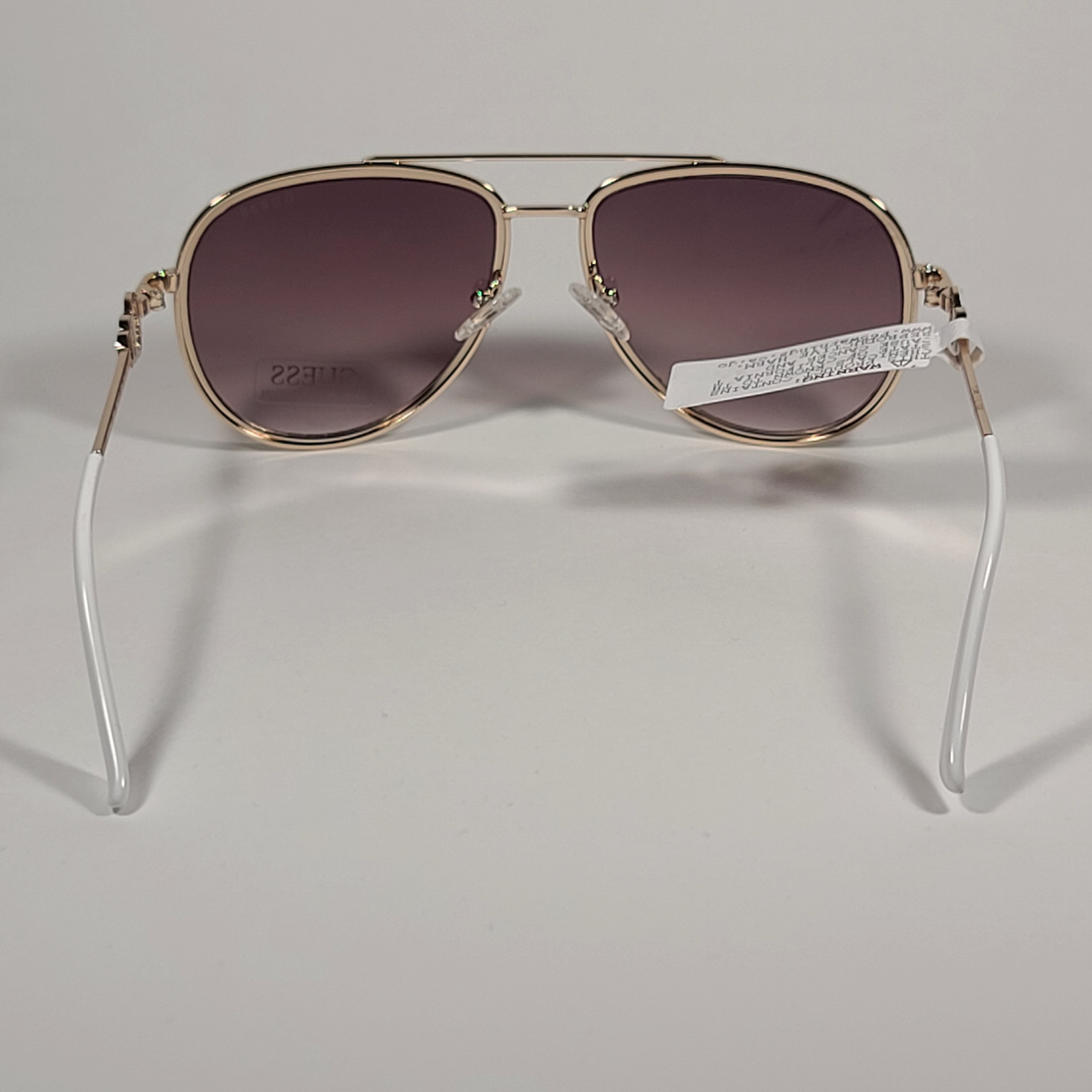 Guess white shop aviator sunglasses