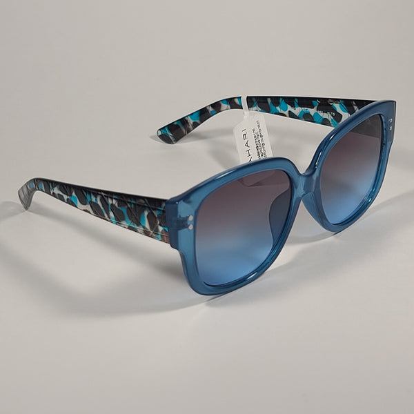 Tahari Oversize Square Sunglasses Blue Tortoise Blue Gradient Lens TH857 Blts