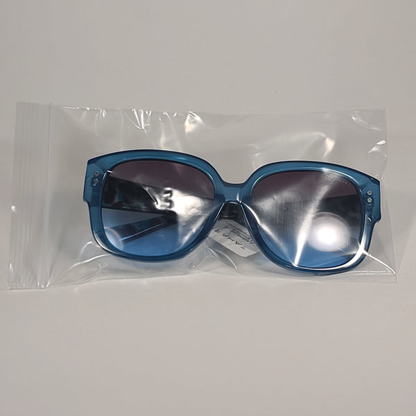 Tahari Oversize Square Sunglasses Blue Tortoise Blue Gradient Lens TH857 Blts