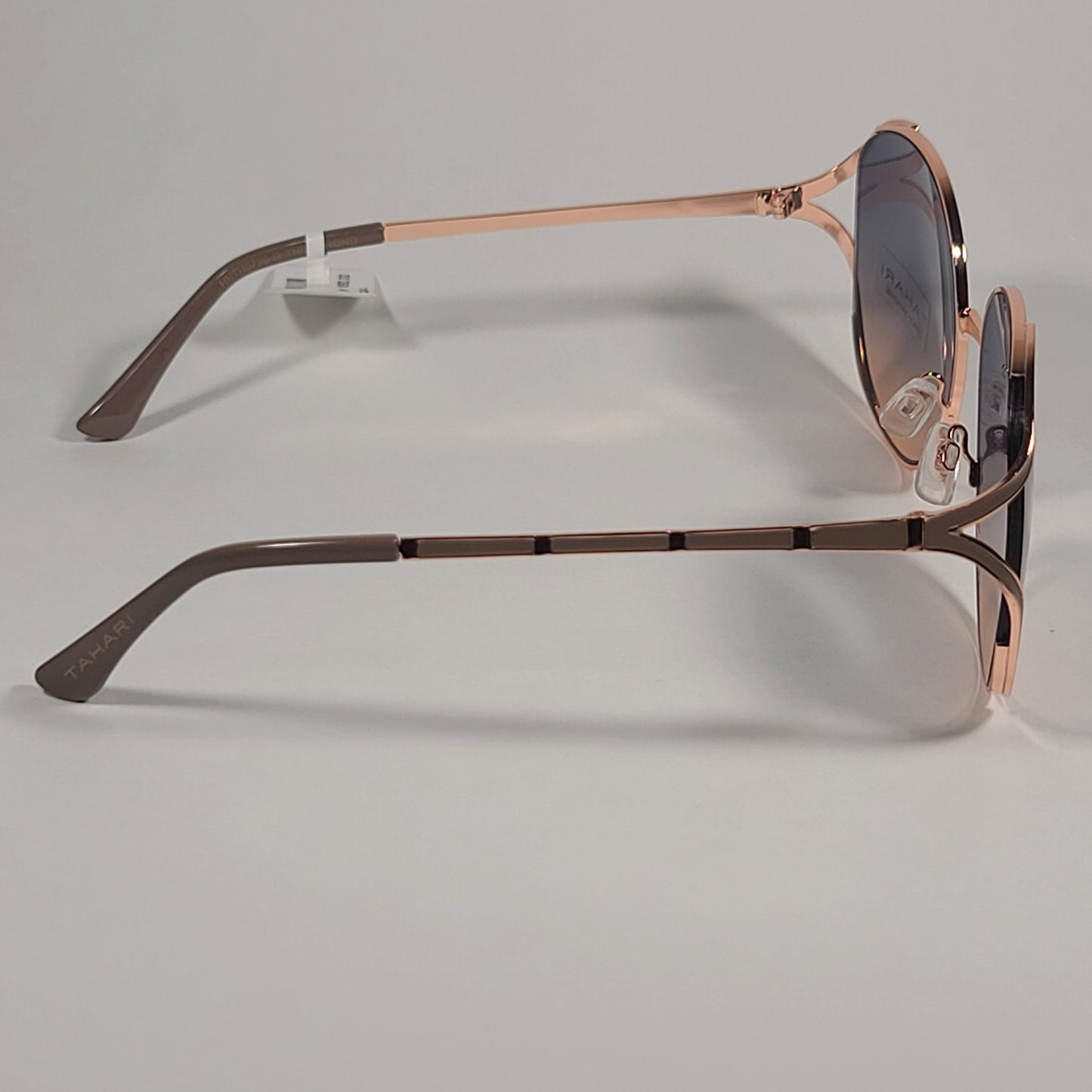 Tahari Oversized Sunglasses Nude Rose Gold Frame Rose Gradient Lens TH875 RGND - Sunglasses