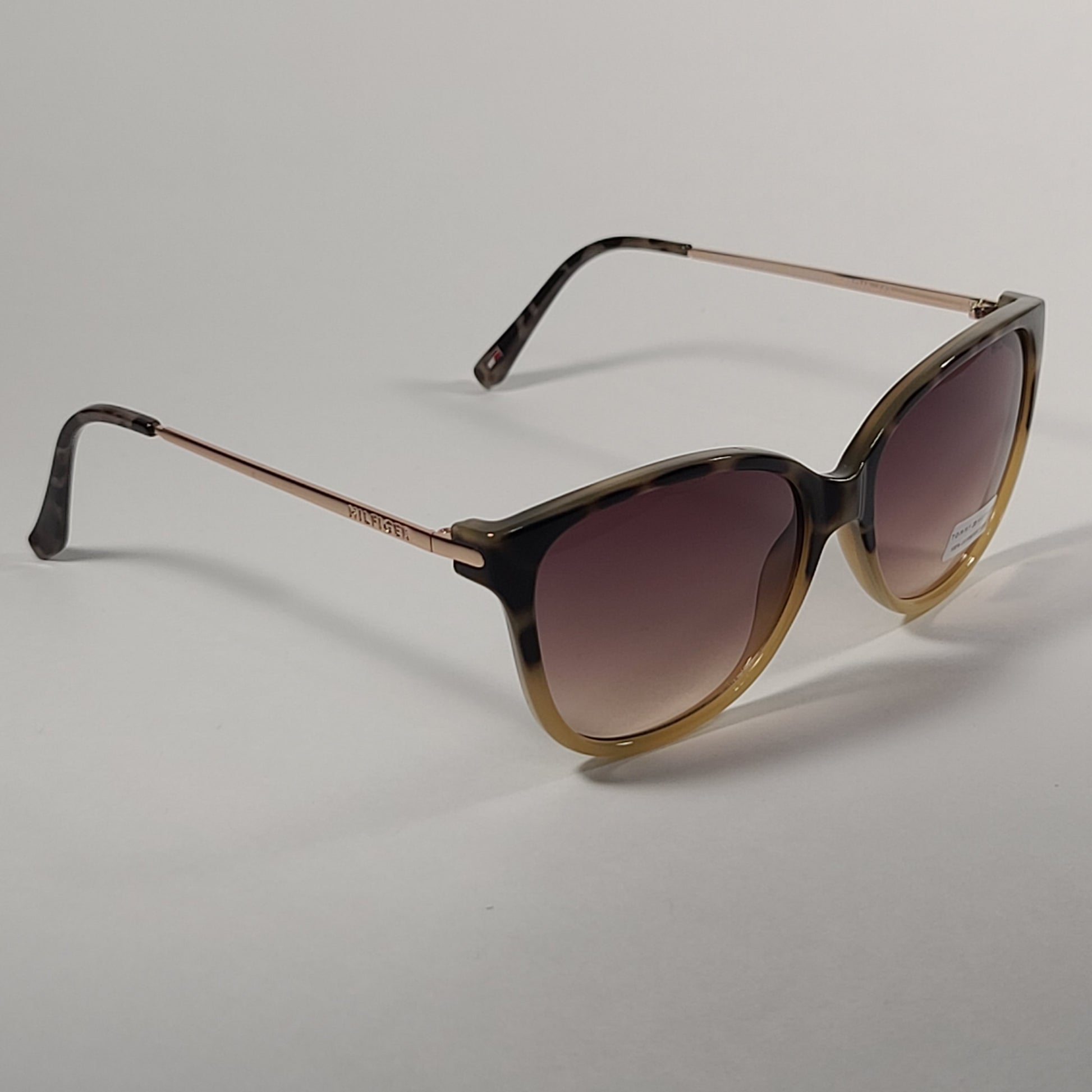 Tommy Hilfiger Nala Sunglasses Milk Tortoise And Copper Gold Frame Brown Gradient Lens NALA WP OL557 - Sunglasses