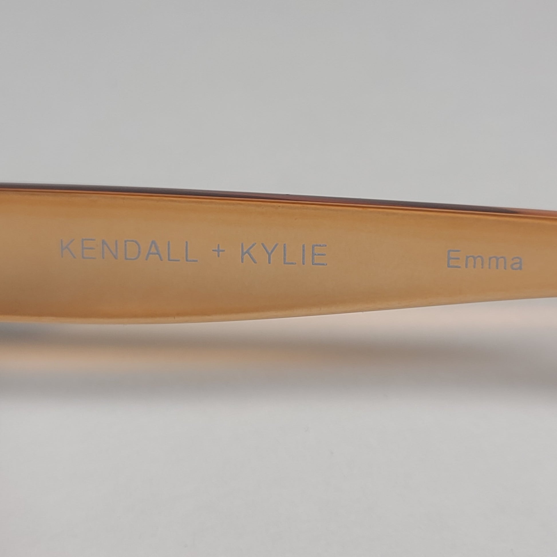 Kendall + Kylie Emma Cat Eye Sunglasses Tan Crystal Frame Brown Lens KK5109 708 - Sunglasses