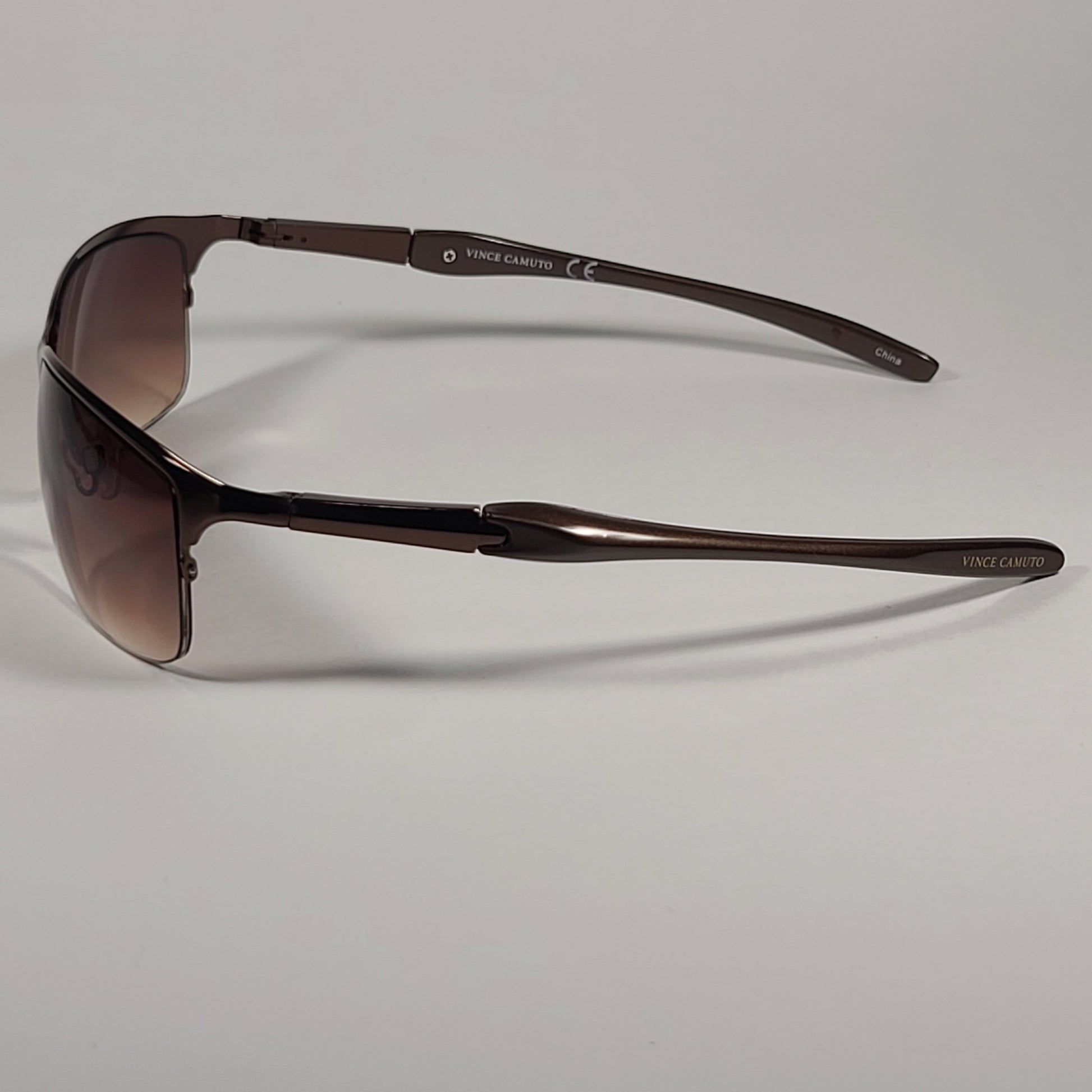 Vince Camuto Rimless Wrap Sunglasses Bronze Brown Gradient Lens VM609 BRZ - Sunglasses