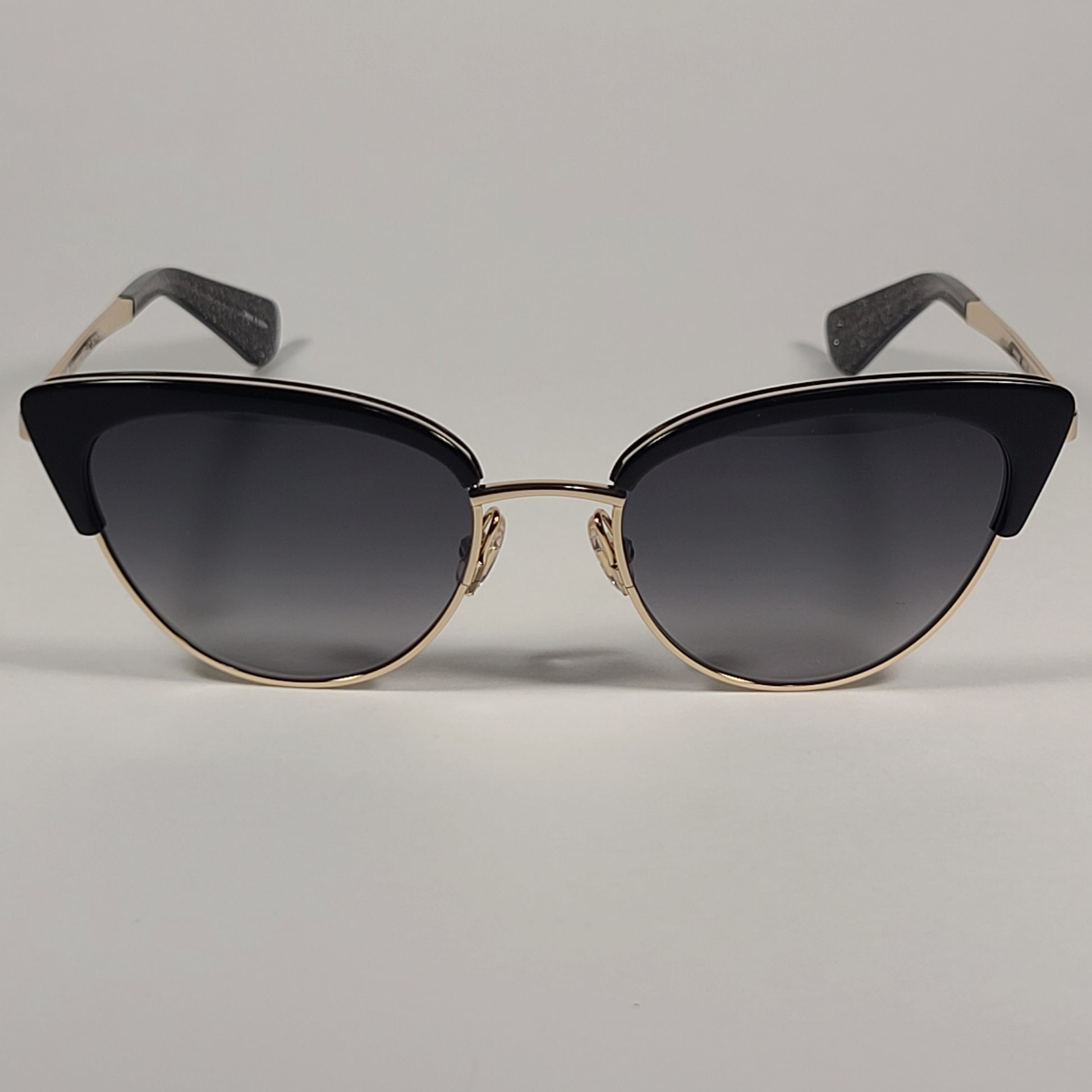 Kate Spade Jahnam Cat Eye Sunglasses Gold Black Glitter Gray Gradient Lens JAHNAM/S 8079O - Sunglasses