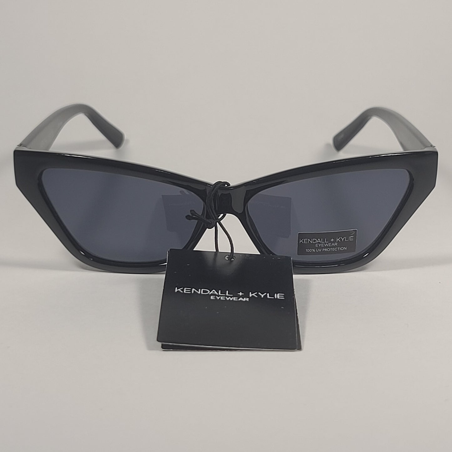 Kendall + Kylie Emma Cat Eye Sunglasses Shiny Black Gray Lens KK5109 001 - Sunglasses