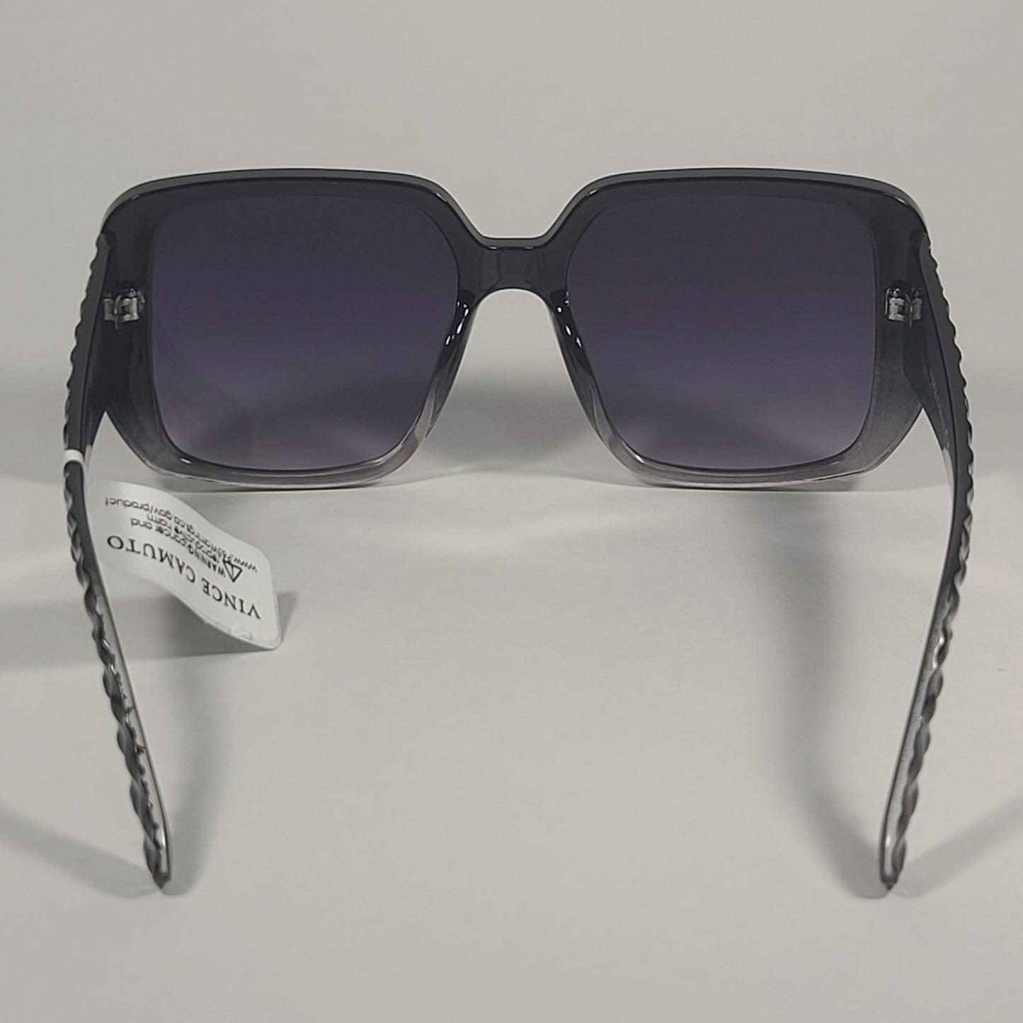 Vince Camuto Oversize Square Sunglasses Shiny Black Gray Gradient VC978 OXGY - Sunglasses