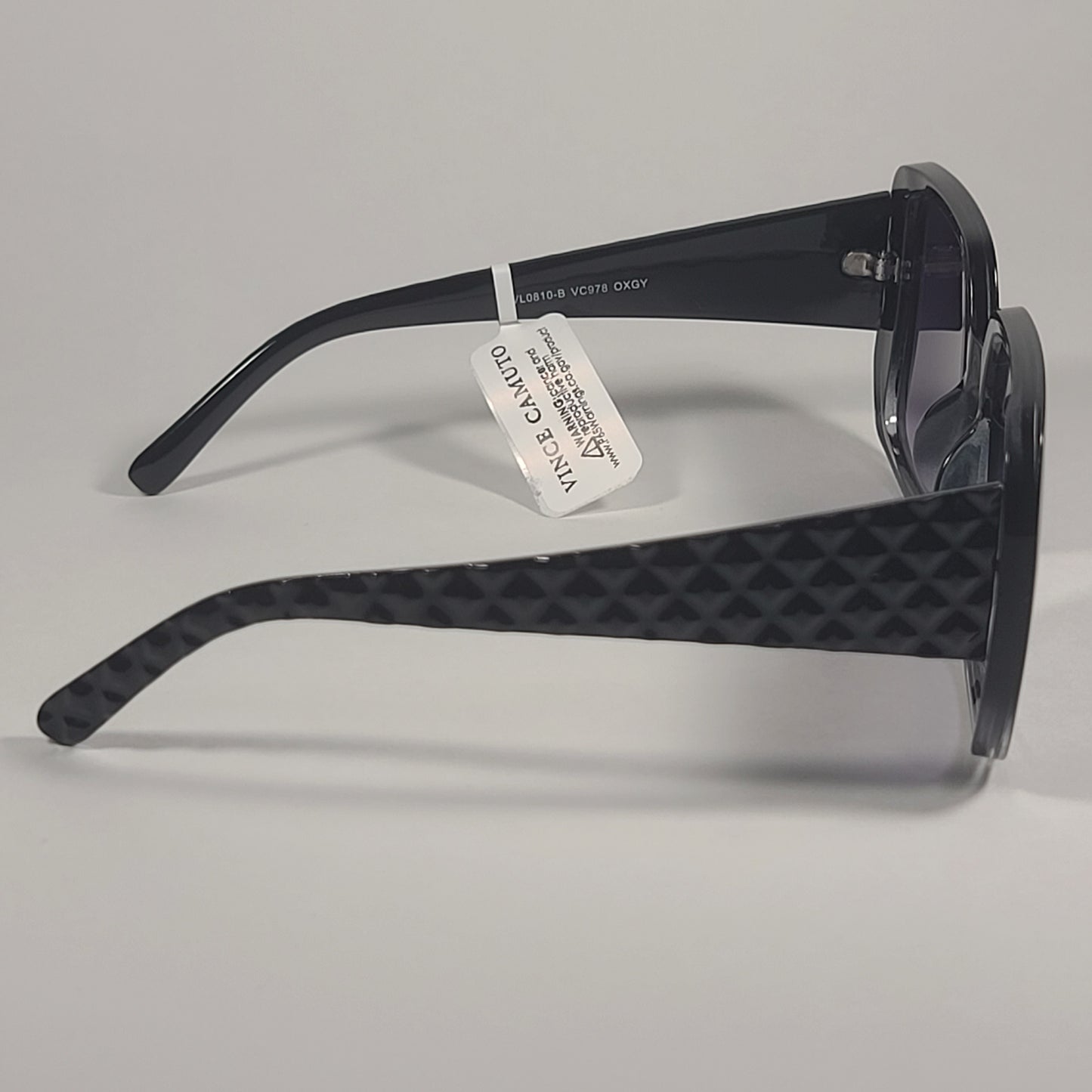 Vince Camuto Oversize Square Sunglasses Shiny Black Gray Gradient VC978 OXGY - Sunglasses