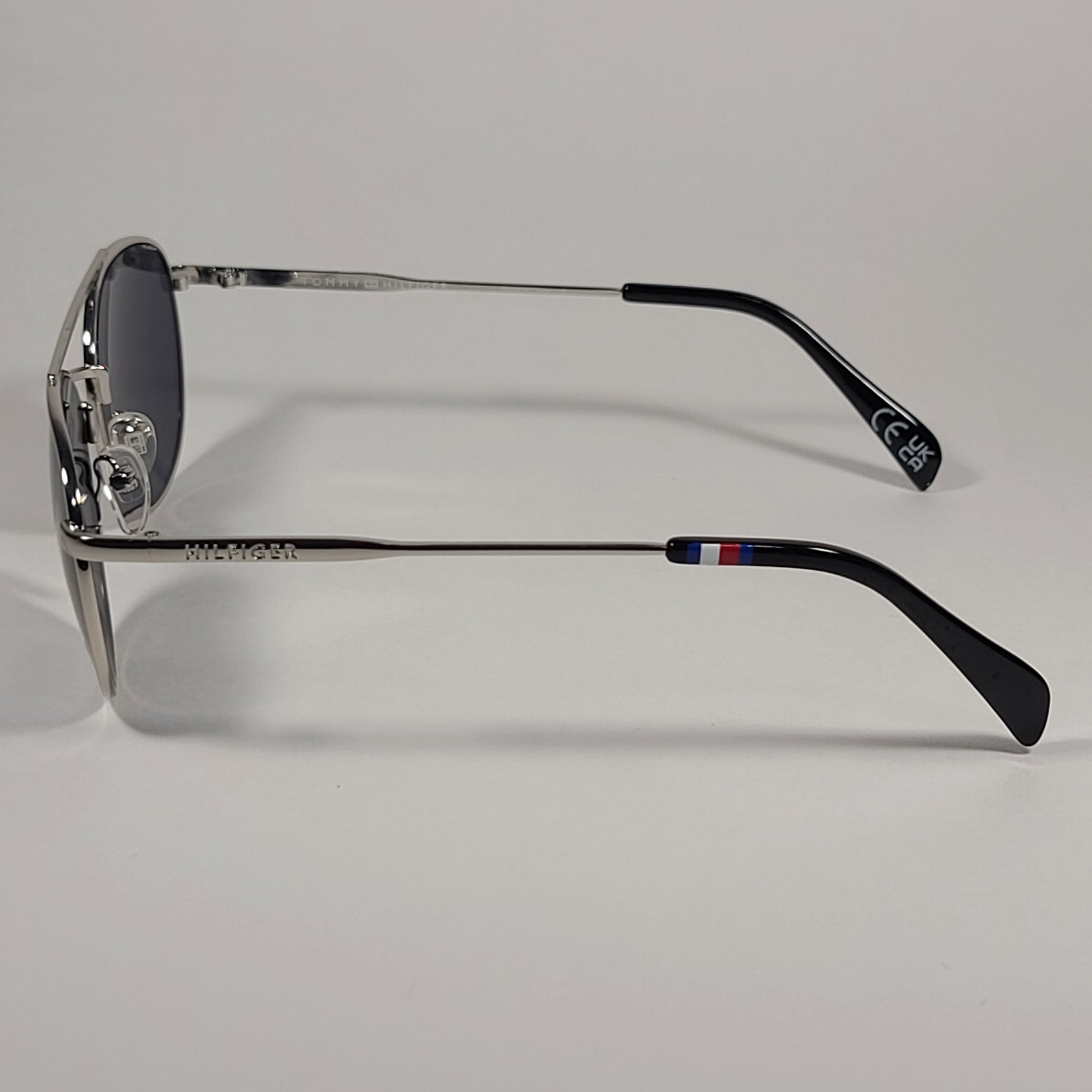 Tommy Hilfiger Dara Round Sunglasses Silver Tone Metal Frame Gray Tinted Lens DARA MM OM413 - Sunglasses