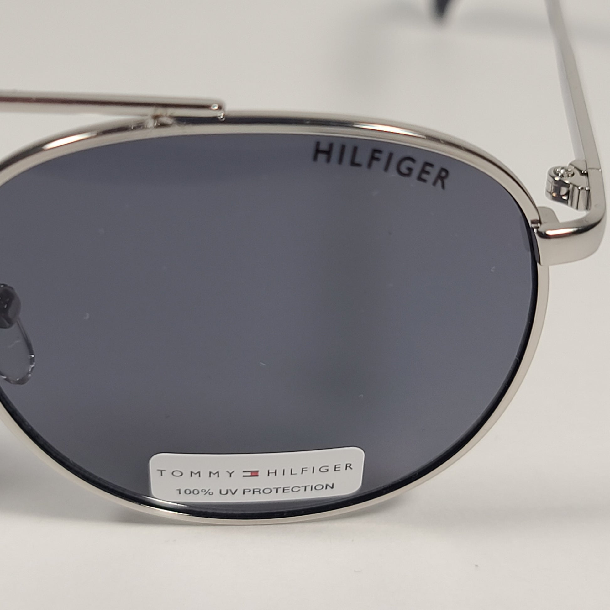 Tommy Hilfiger Dara Round Sunglasses Silver Tone Metal Frame Gray Tinted Lens DARA MM OM413 - Sunglasses