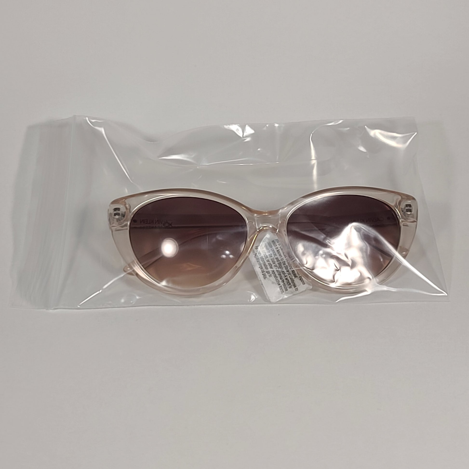 Calvin Klein Cat Eye Sunglasses CK20515S 270 Tan Crystal Brown Gradient Lens - Sunglasses