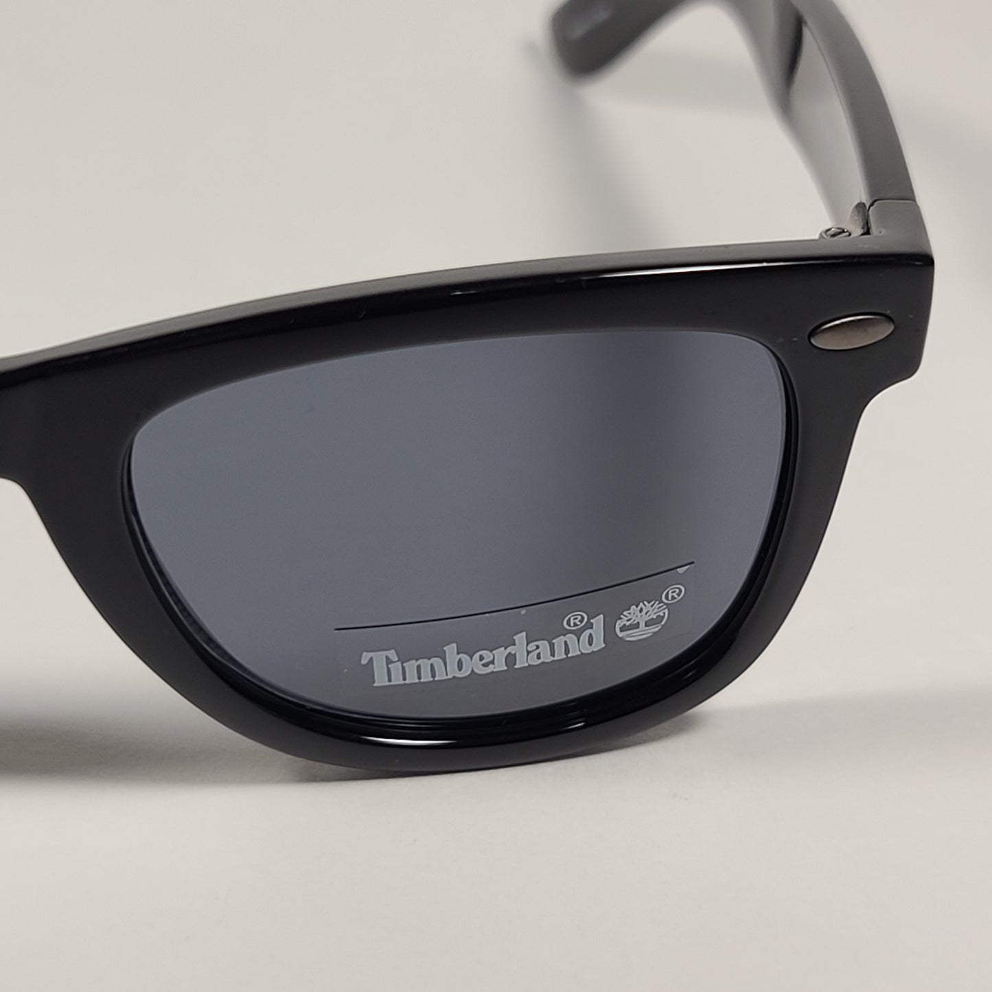 Timberland Square Sunglasses Shiny Black Frame Gray Lens TB7156 02A - Sunglasses