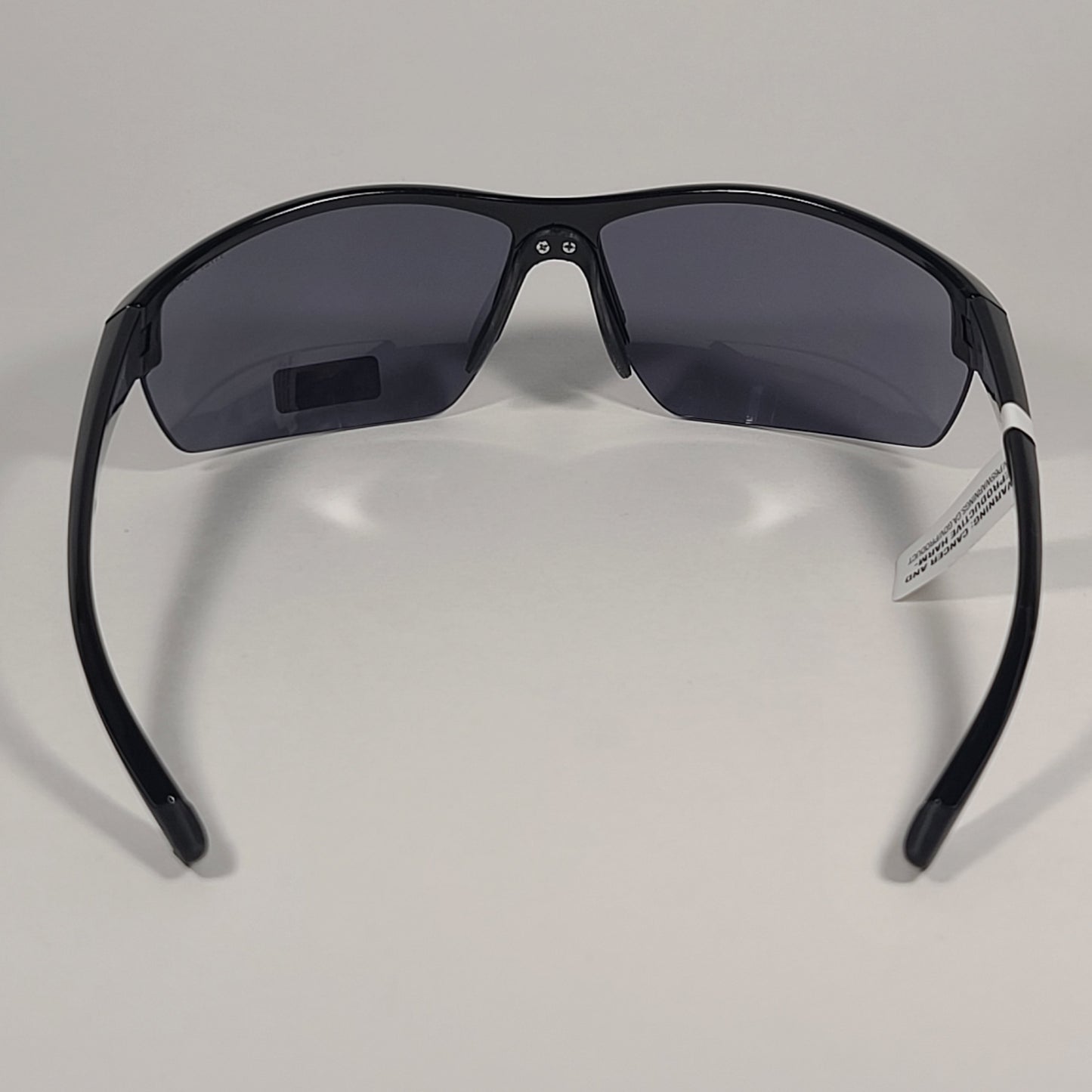 Tommy Hilfiger Fury Sport Wrap Sunglasses Shiny Black Frame Gray Lens FURY MP OU571 - Sunglasses