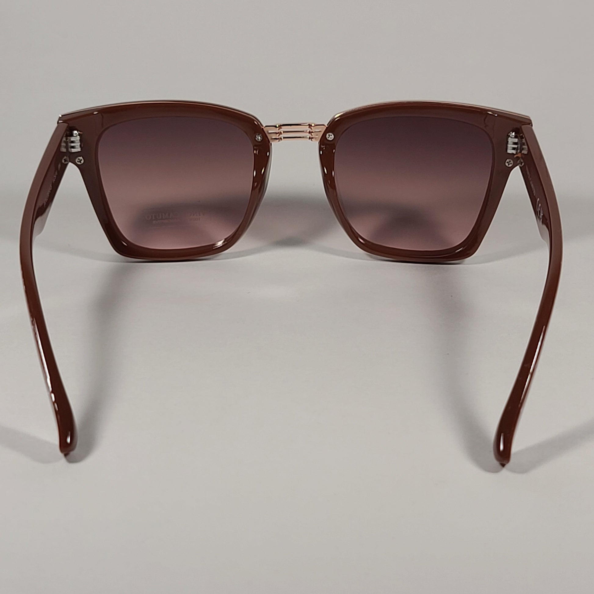 Vince Camuto VC974 BN Square Sunglasses Brown Marble Frame Brown Gradient Lens - Sunglasses