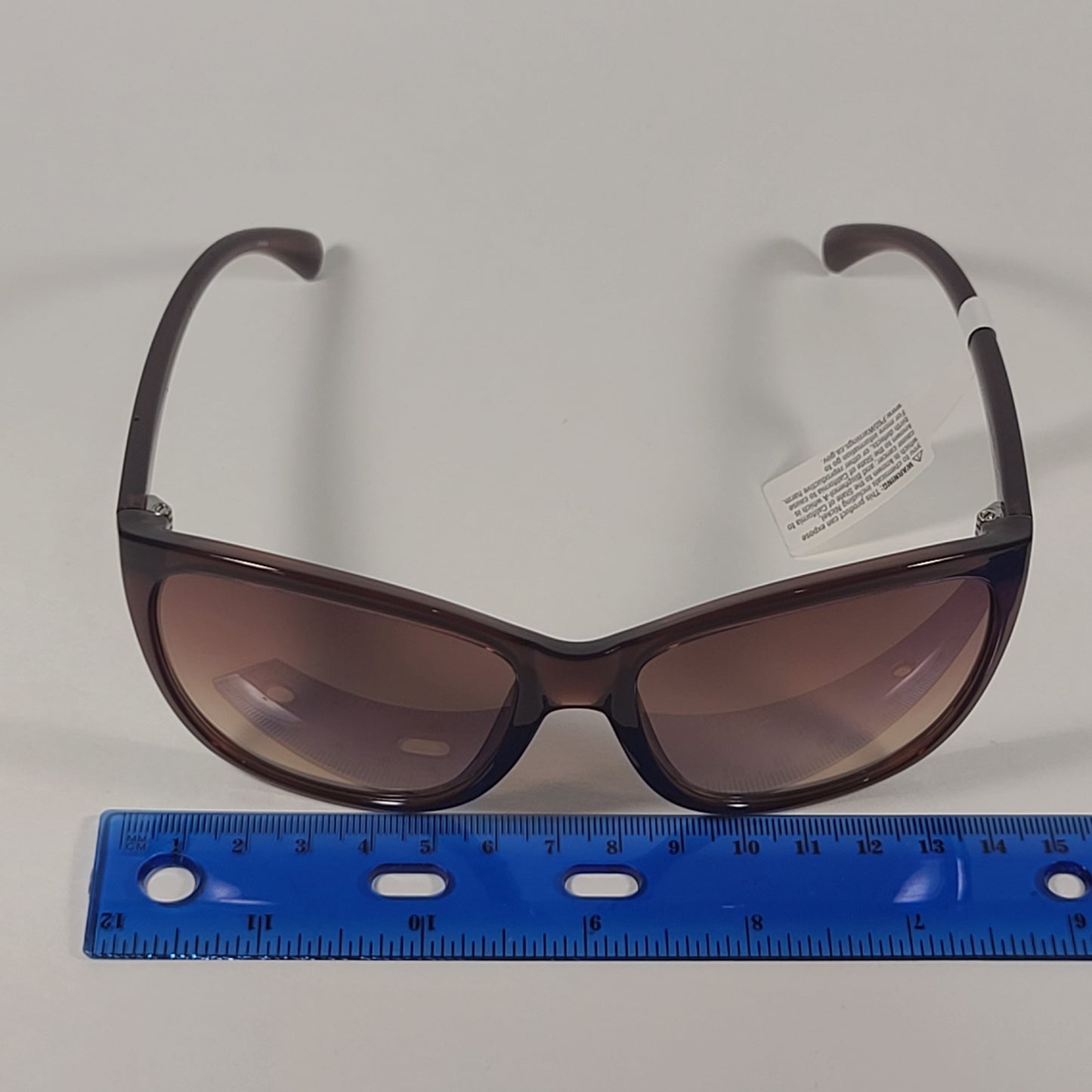 Calvin Klein CK19565S 210 Cat Eye Sunglasses Brown Frame Brown Gradient Lens - Sunglasses