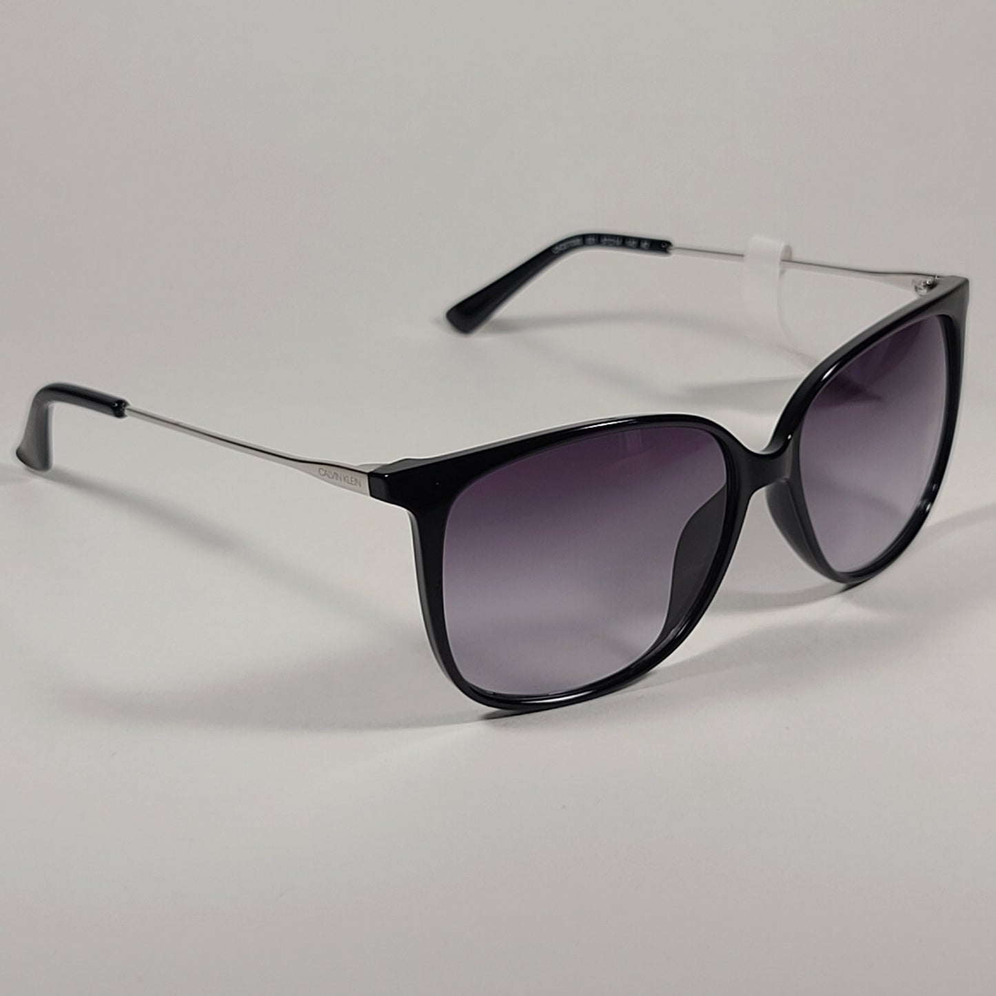 Calvin Klein CK20709S 001 Square Sunglasses Black And Silver Frame Gray Gradient Lens - Sunglasses