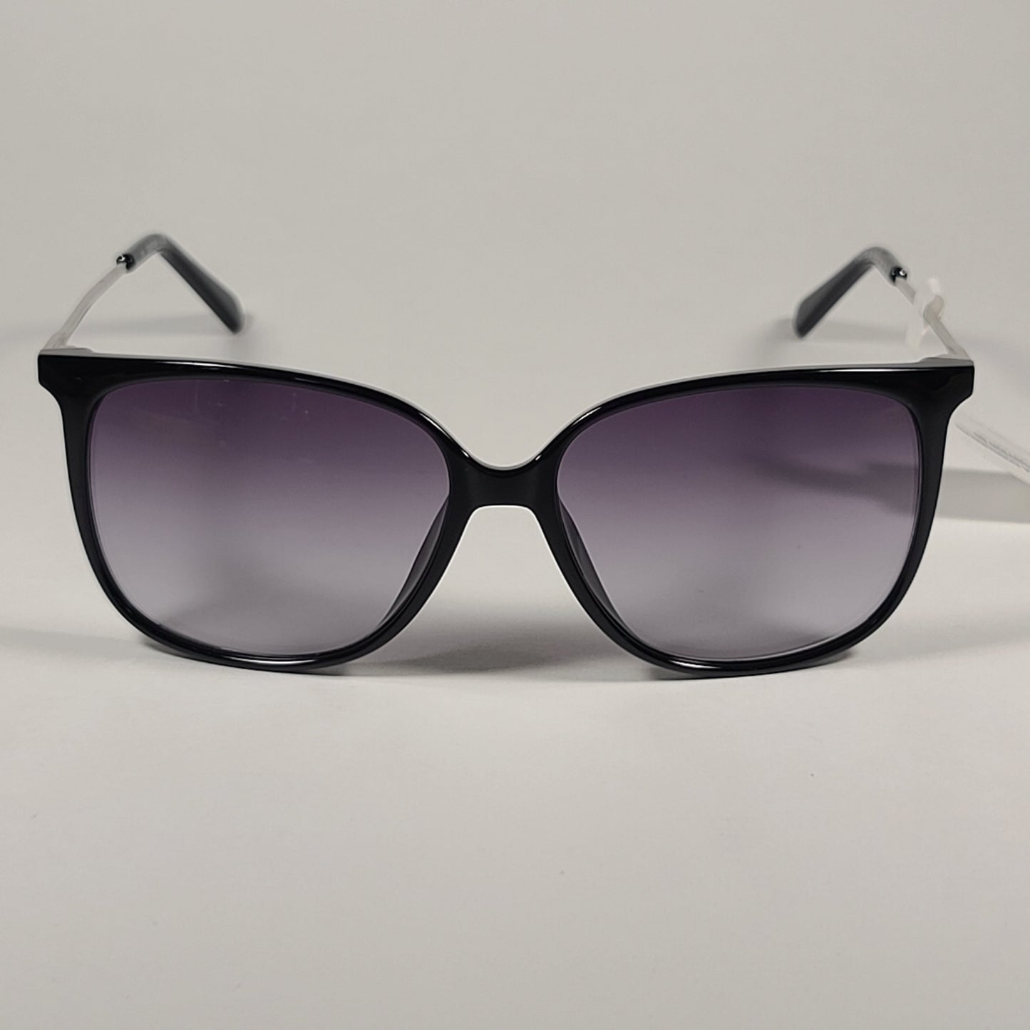 Calvin Klein CK20709S 001 Square Sunglasses Black And Silver Frame Gray Gradient Lens - Sunglasses