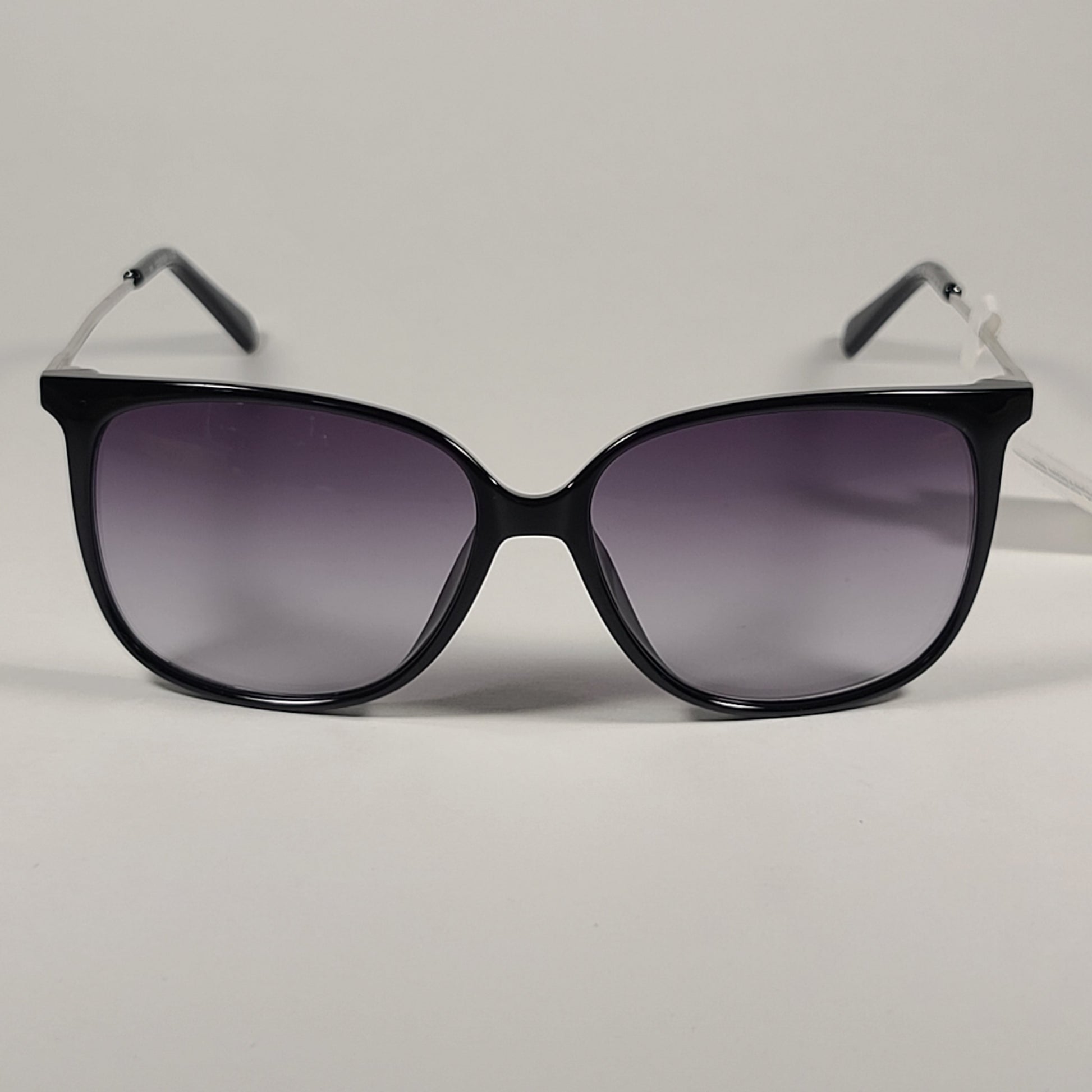 Calvin Klein CK20709S 001 Square Sunglasses Black And Silver Frame Gray Gradient Lens - Sunglasses