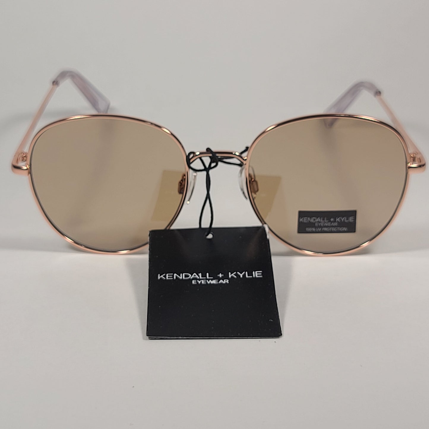 Kendall + Kylie Collins KK4072CE 680 Modified Round Sunglasses Rose Gold Frame / Gold Lens - Sunglasses