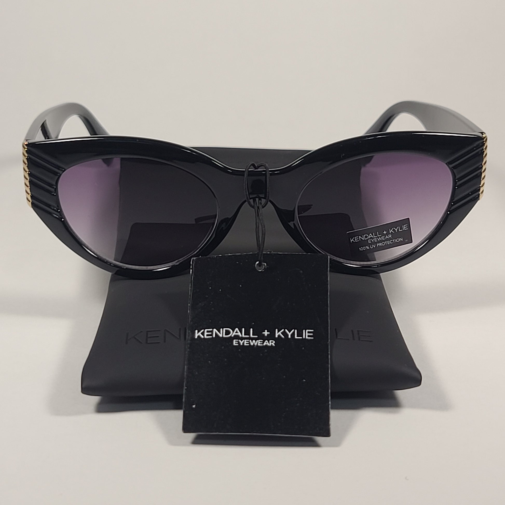 Kendall + Kylie Alexandra KK6143CE 001 Cat Eye Sunglasses Black / Smoke Gradient Lens - Sunglasses