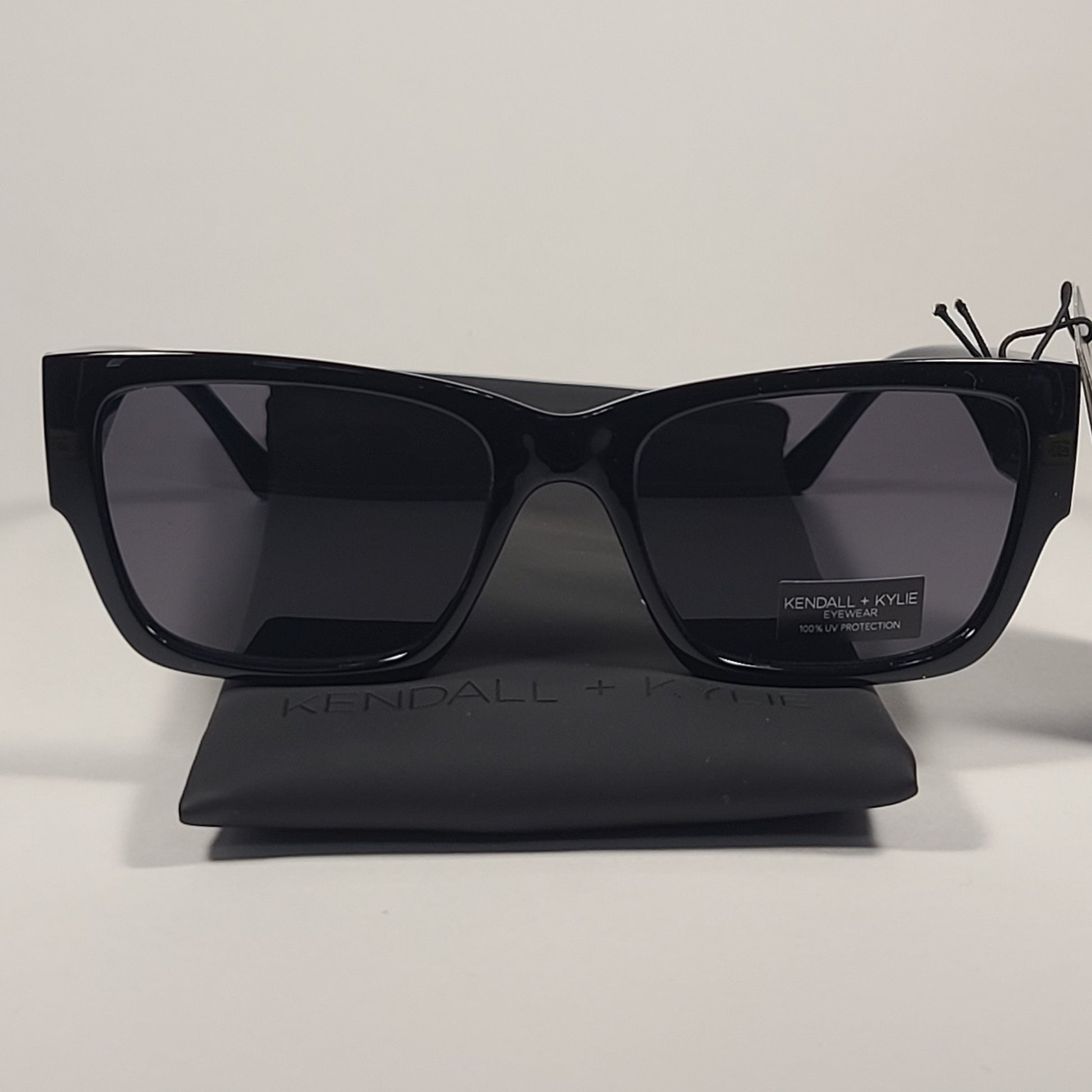 Kendall + Kylie Aubrey KK5136CE 001 Rectangle Sunglasses Black Frame / Black Lens - Sunglasses