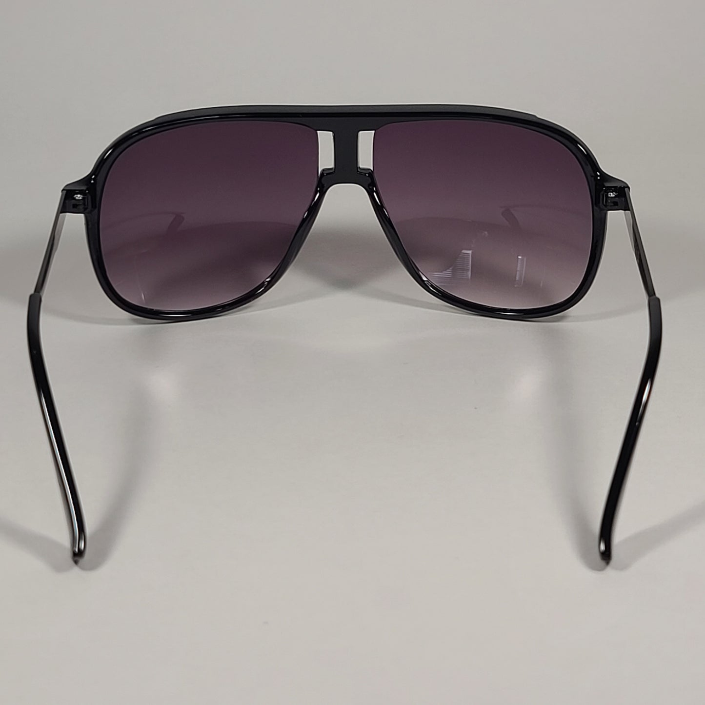 Vince Camuto Turbo Aviator Sunglasses Shiny Black Smoke Lens VM616 OX - Sunglasses