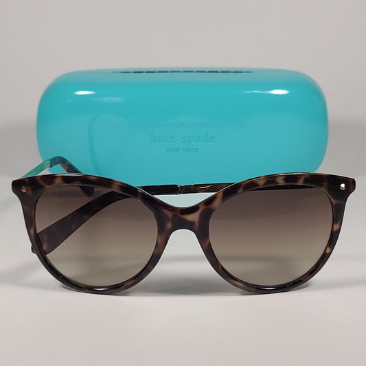 Kate Spade Amanda/O/S V08CC Cat Eye Sunglasses Brown Tortoise Brown Gradient Lens - Sunglasses