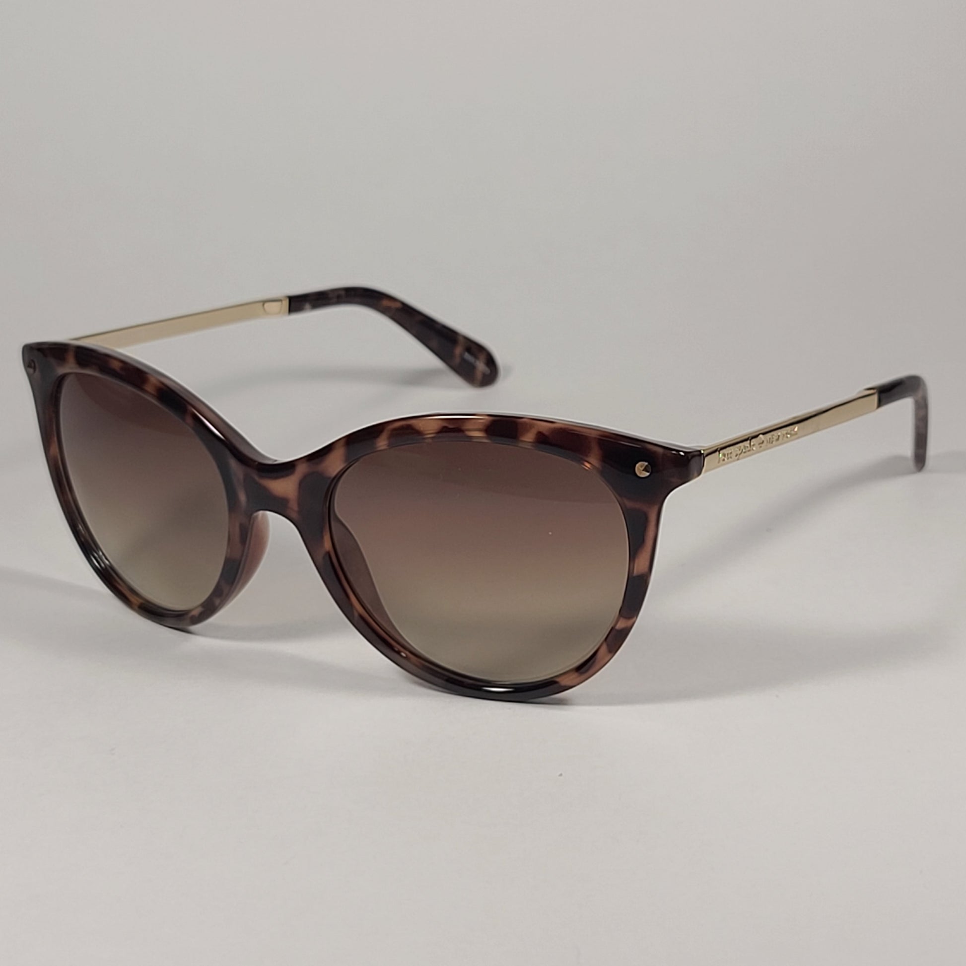 Kate Spade Amanda/O/S V08CC Cat Eye Sunglasses Brown Tortoise Brown Gradient Lens - Sunglasses