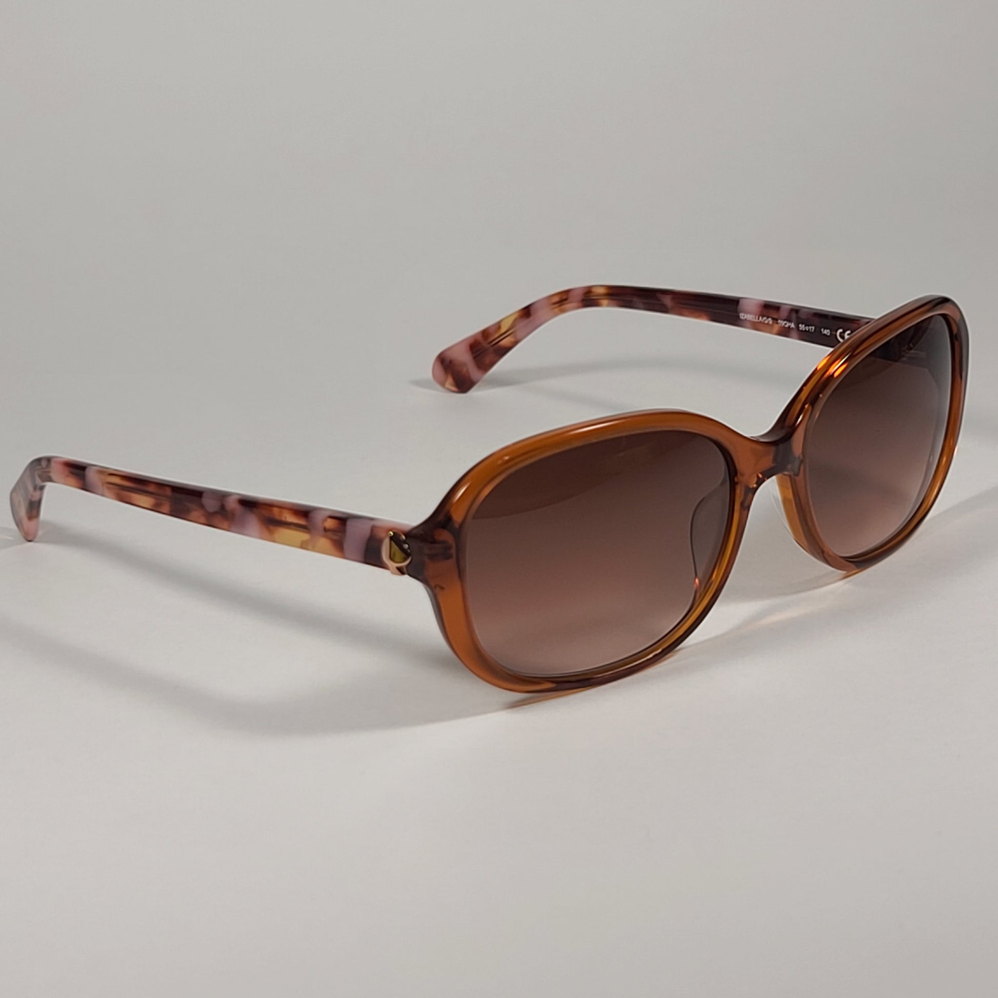 Kate Spade Izabella/G/S 90QHA Flat Oval Sunglasses Brown Frame Brown Gradient Lens - Sunglasses