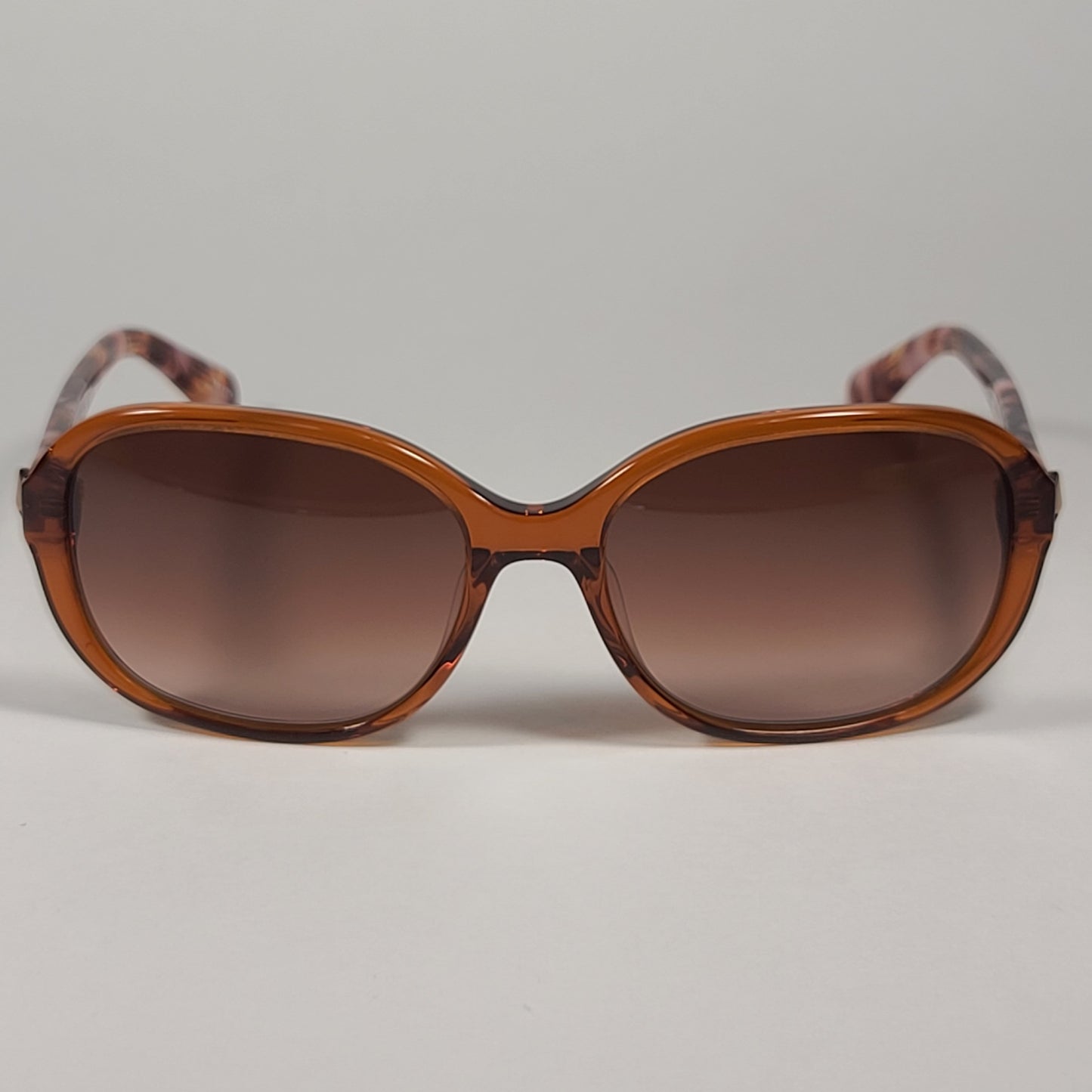 Kate Spade Izabella/G/S 90QHA Flat Oval Sunglasses Brown Frame Brown Gradient Lens - Sunglasses