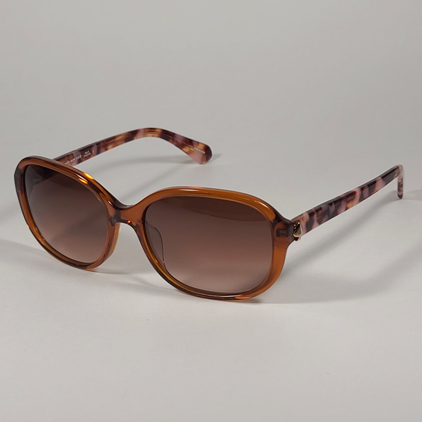 Kate Spade Izabella/G/S 90QHA Flat Oval Sunglasses Brown Frame Brown Gradient Lens - Sunglasses