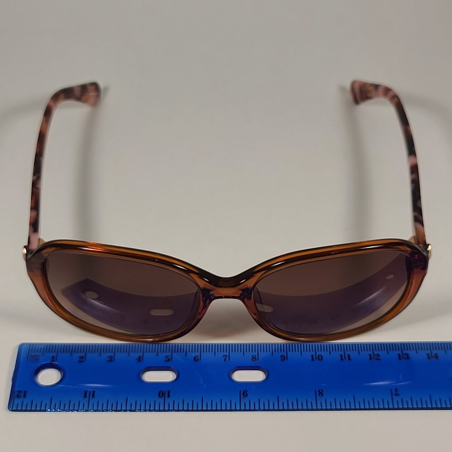 Kate Spade Izabella/G/S 90QHA Flat Oval Sunglasses Brown Frame Brown Gradient Lens - Sunglasses