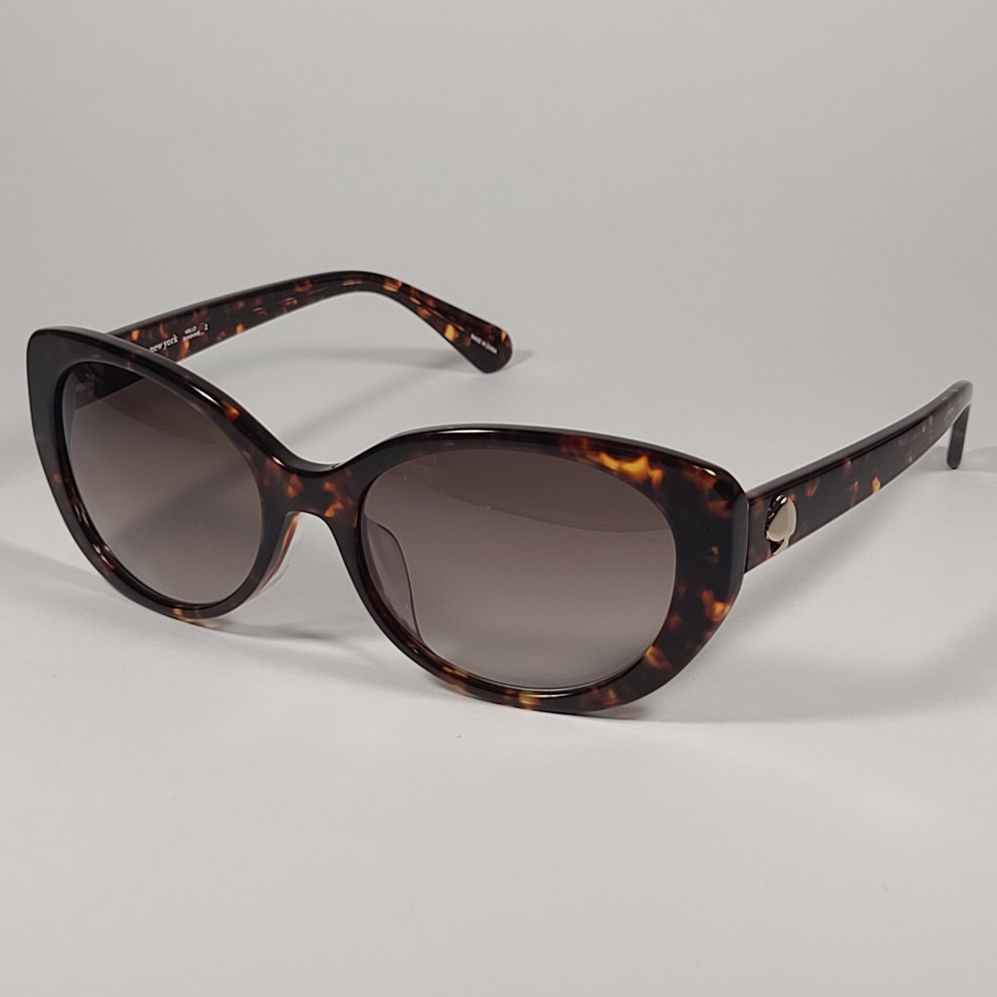 Kate Spade Everett/F/S 086HA Cat Eye Sunglasses Dark Brown Havana Frame Light Brown Gradient Lens - Sunglasses