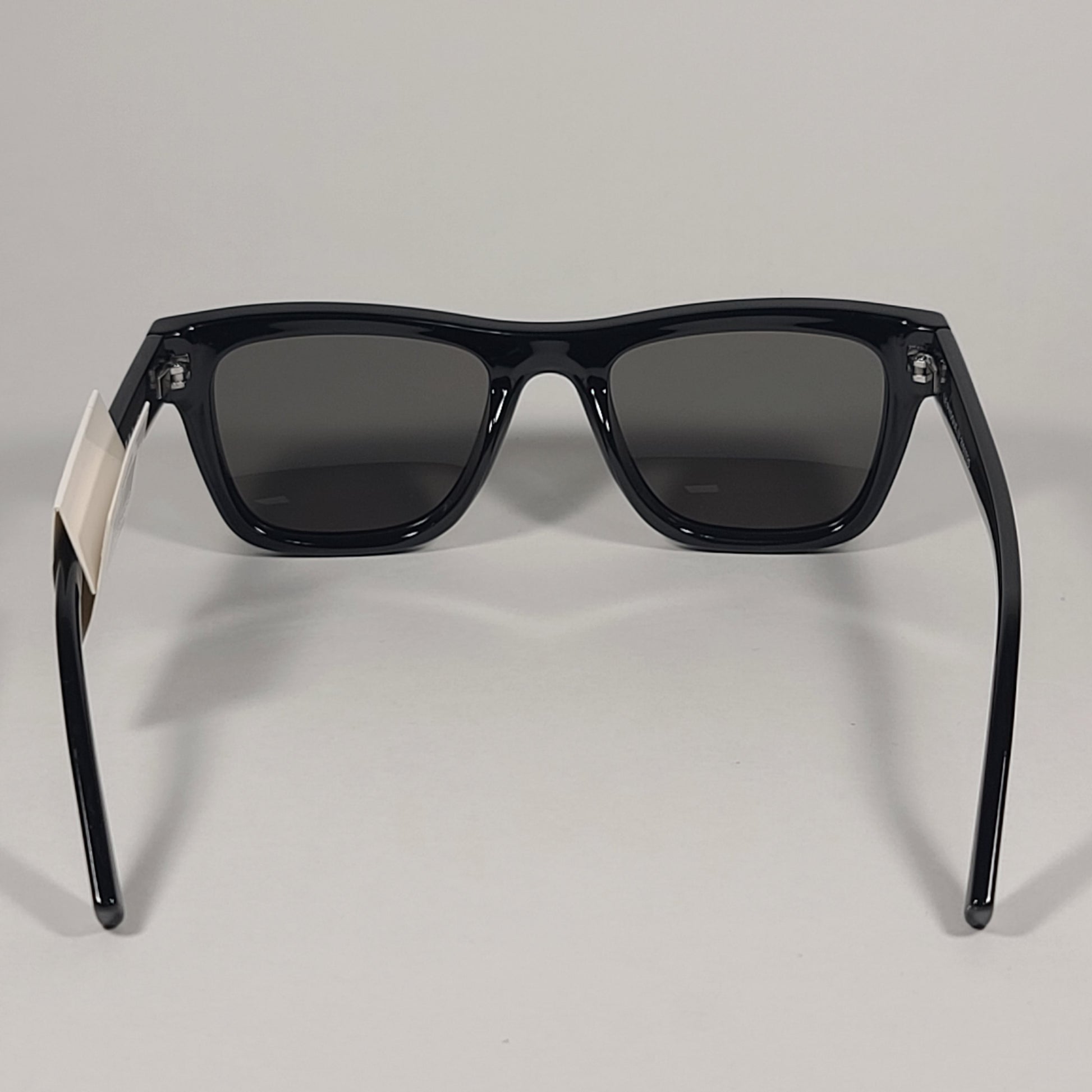 Le Specs Le Phoque Square Sunglasses Shiny Black Frame Green Tinted Lens LSP2102320 - Sunglasses