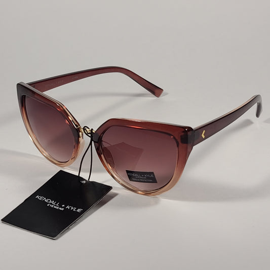 Kendall + Kylie Lynn KK5119CE 211 Cat Eye Sunglasses Brown Crystal Frame Brown Gradient Lens - Sunglasses