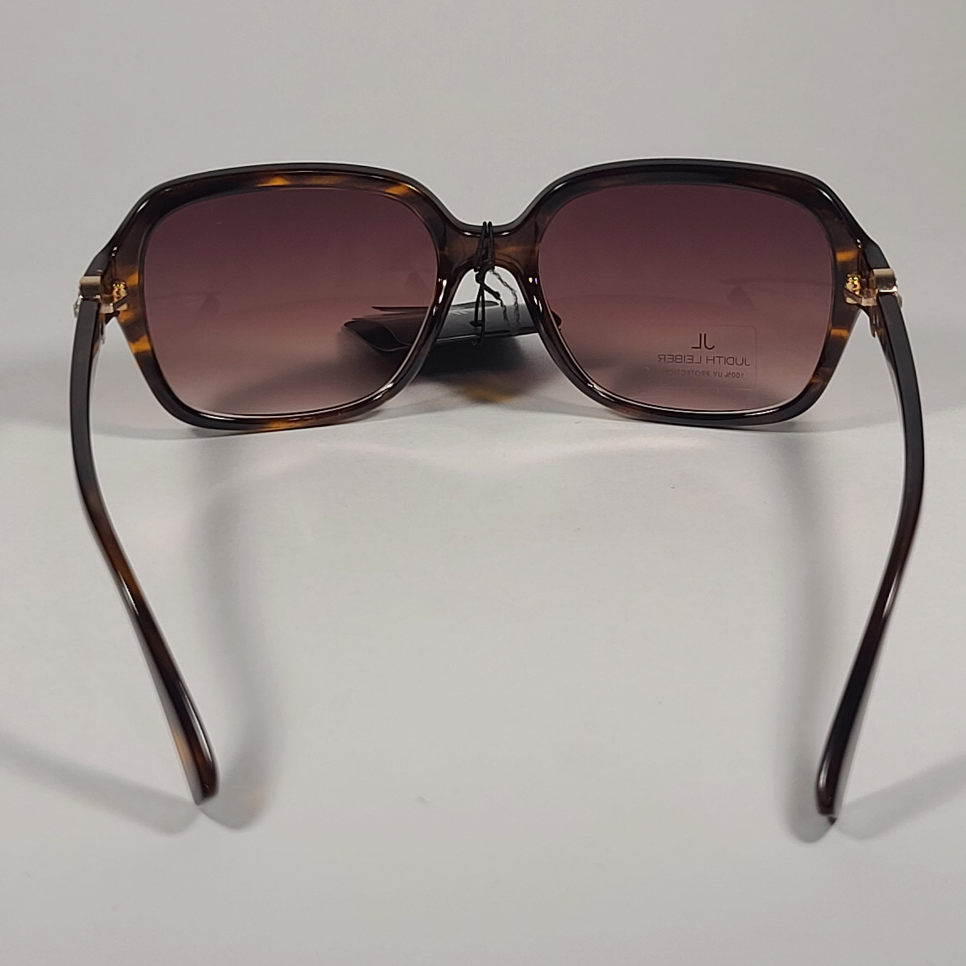 JL By Judith Leiber Poppy Oval Sunglasses Brown Gold Brown Gradient Lens - Sunglasses