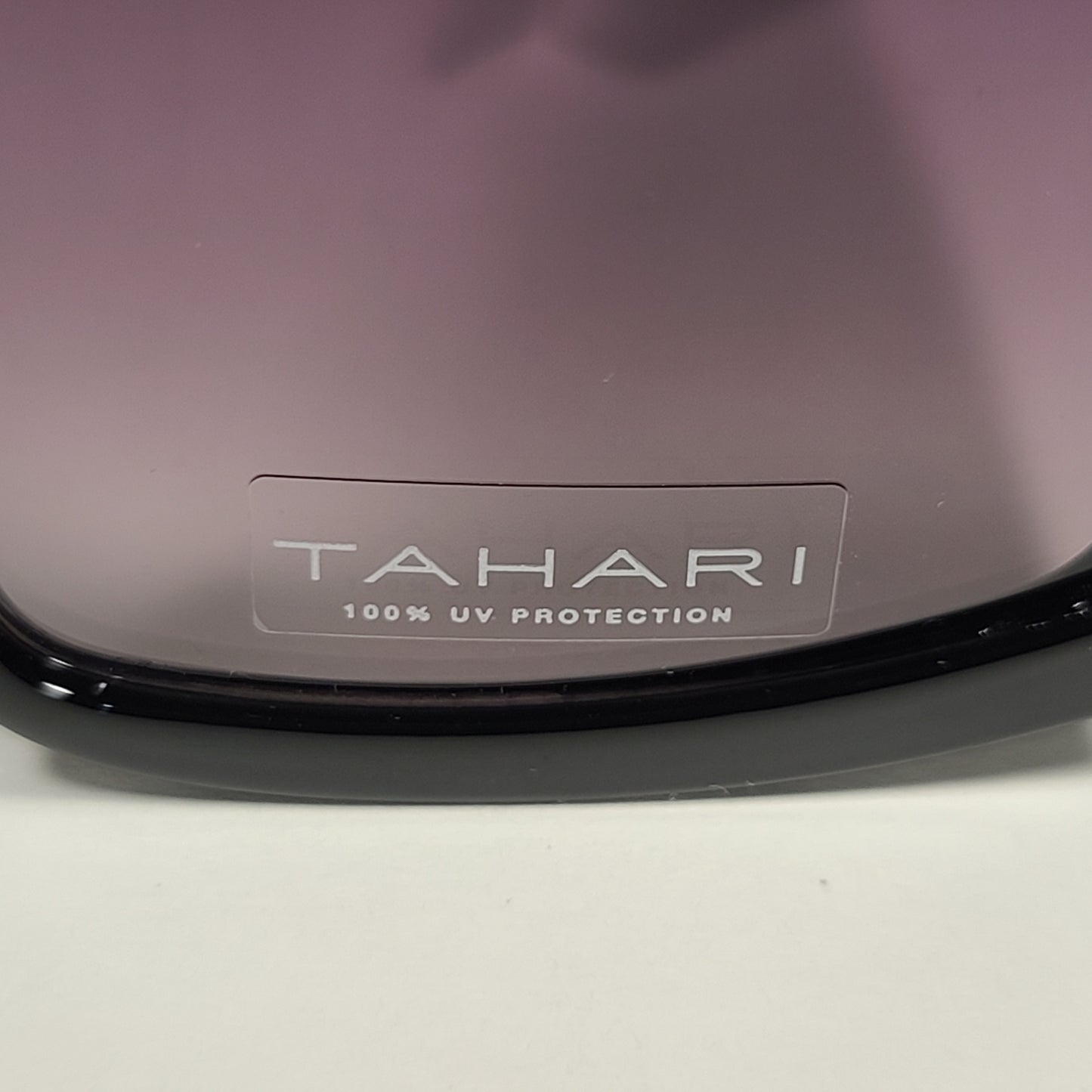 Tahari Oversize Square Sunglasses Shiny Black Frame Black Gradient TH810 OX - Sunglasses