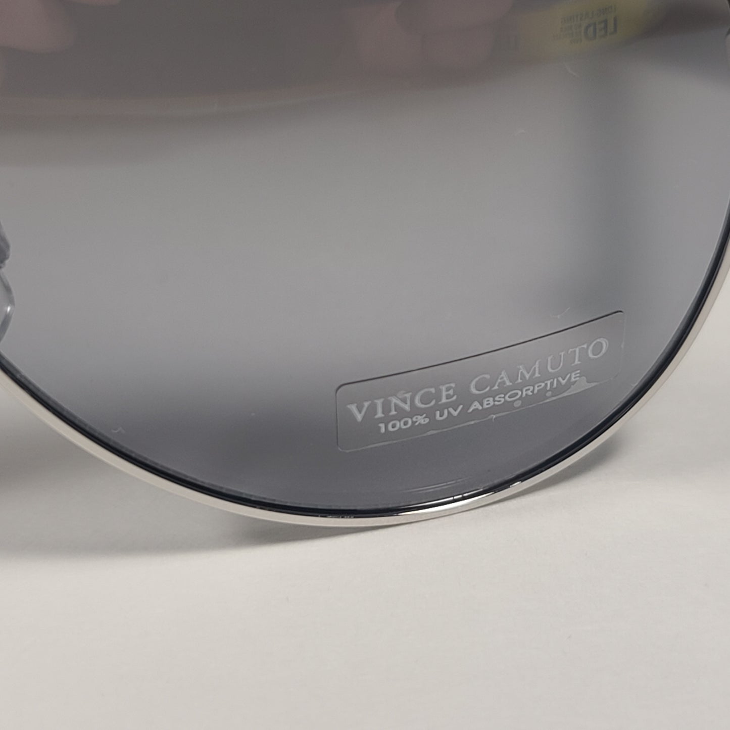 Vince Camuto VC593 SLVOX Aviator Sunglasses Silver Black Frame Silver Mirror Lens - Sunglasses