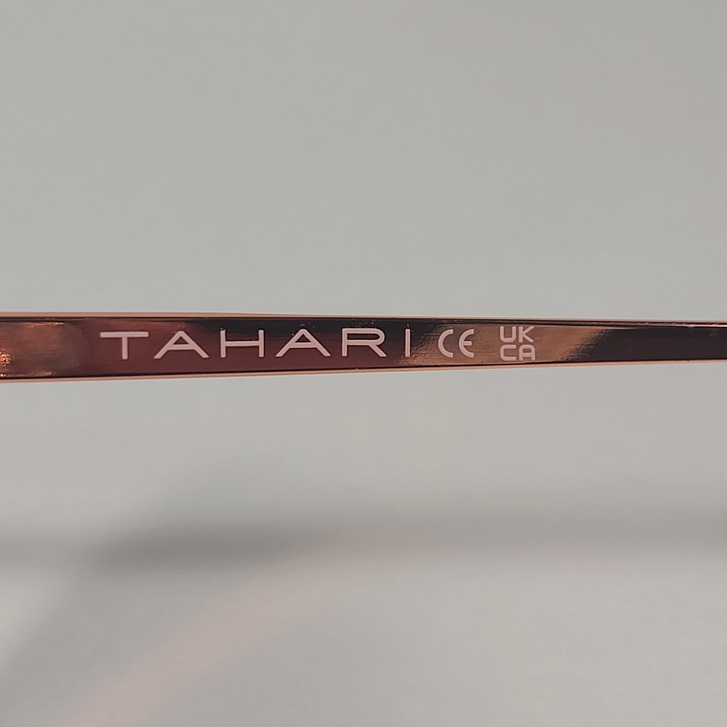 Tahari Rimless Cat Eye Sunglasses Rose Gold Nude Frame Gradient Lens TH809 RGDND - Sunglasses