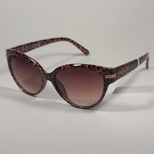 Vince Camuto Cat Eye Sunglasses Leopard Print Frame Brown Gradient Lens VC1018 LE - Sunglasses